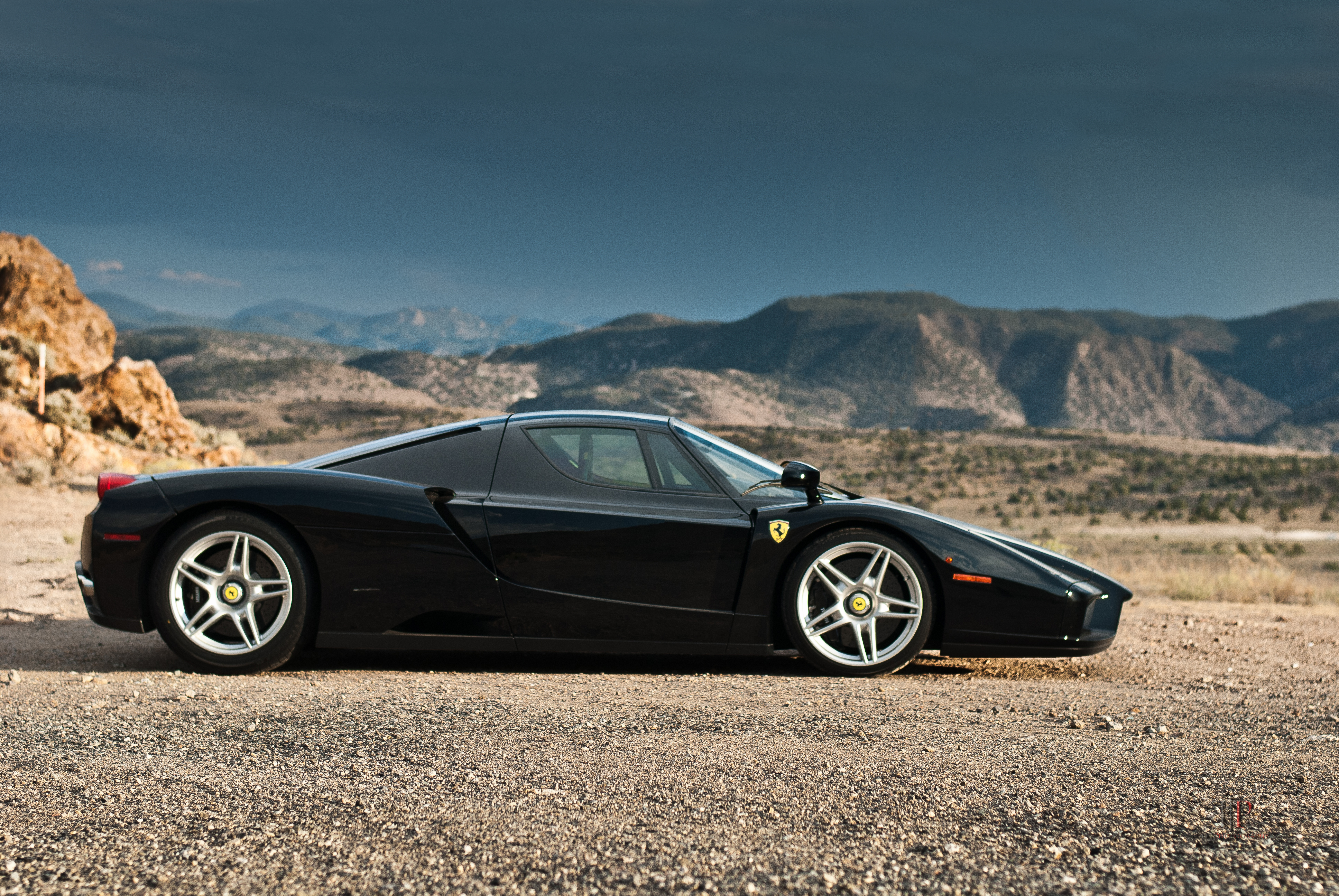 Laden Sie das Ferrari, Autos, Supersportwagen, Fahrzeuge, Schwarzes Auto, Ferrari Enzo-Bild kostenlos auf Ihren PC-Desktop herunter