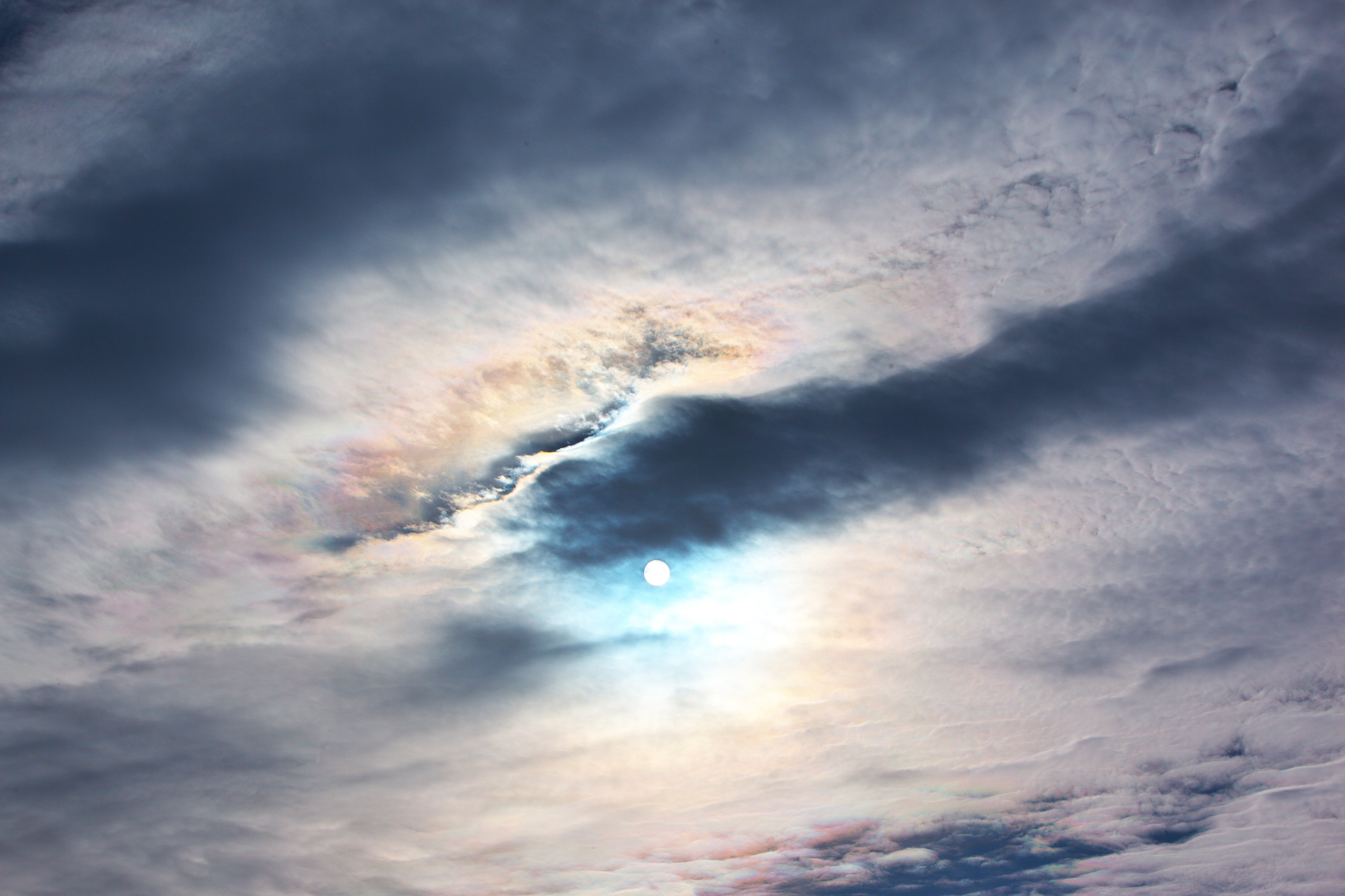 Free download wallpaper Nature, Sky, Clouds, Evening, Moon on your PC desktop