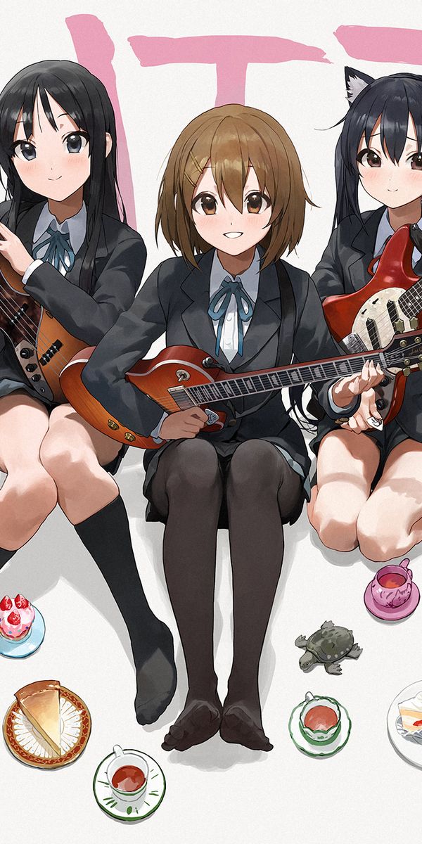 イメージを携帯電話にダウンロード: アニメ, けいおん!, 中野梓, 秋山澪, 田中律, 寿紬, 平沢唯、無料。986978。