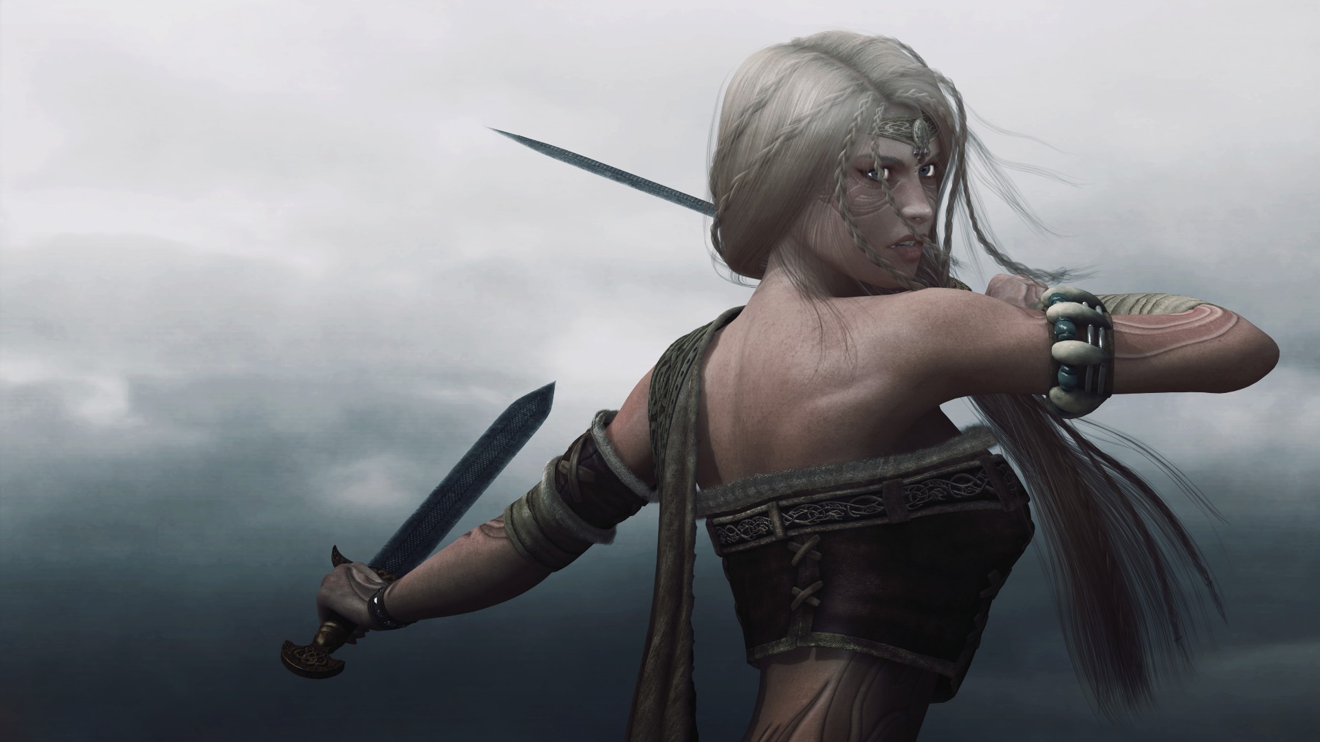 Download mobile wallpaper Fantasy, Warrior, Dagger, Women Warrior for free.
