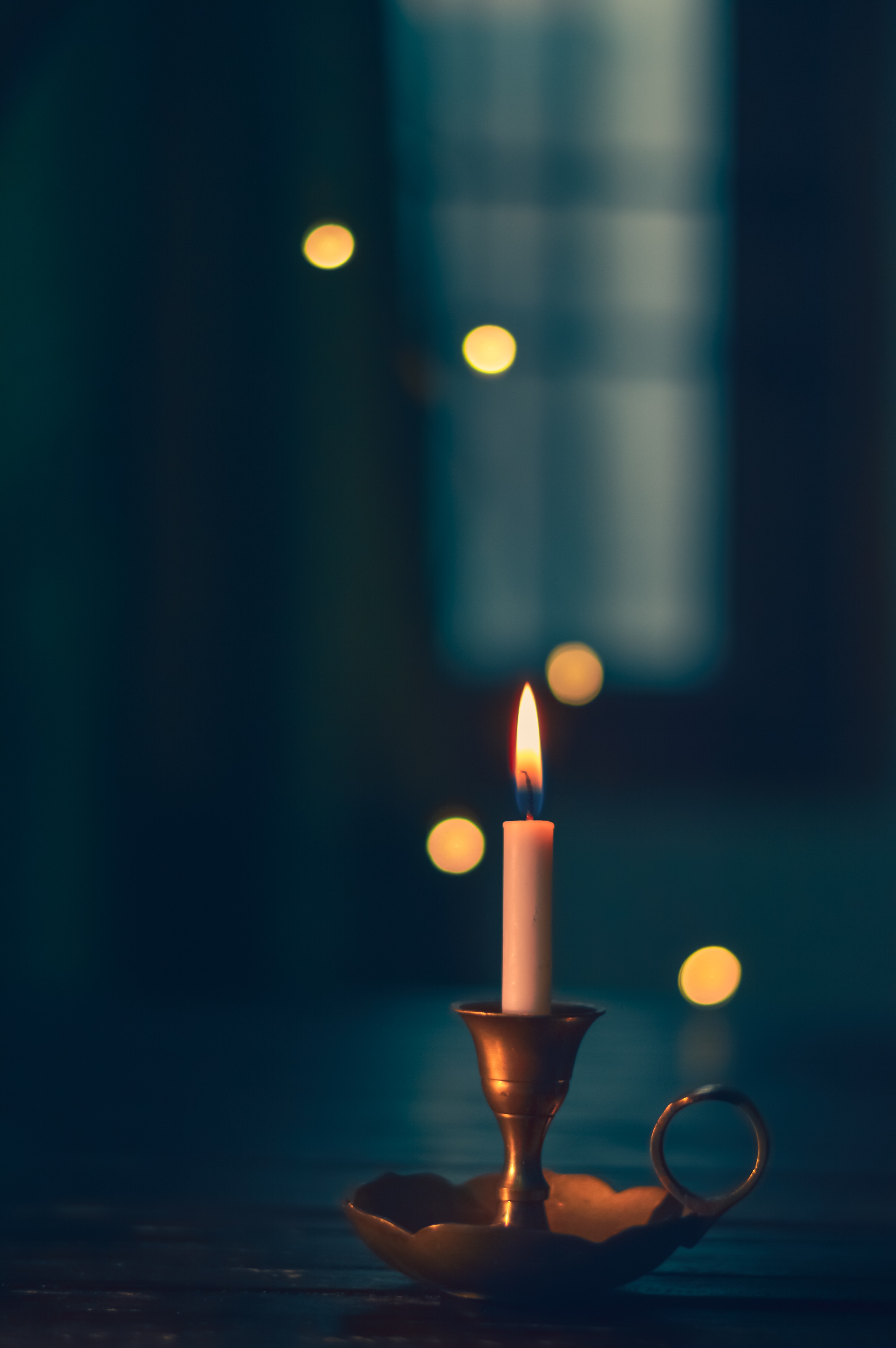 blur, candlestick, miscellanea, candle, wick, wax, fire, miscellaneous, smooth