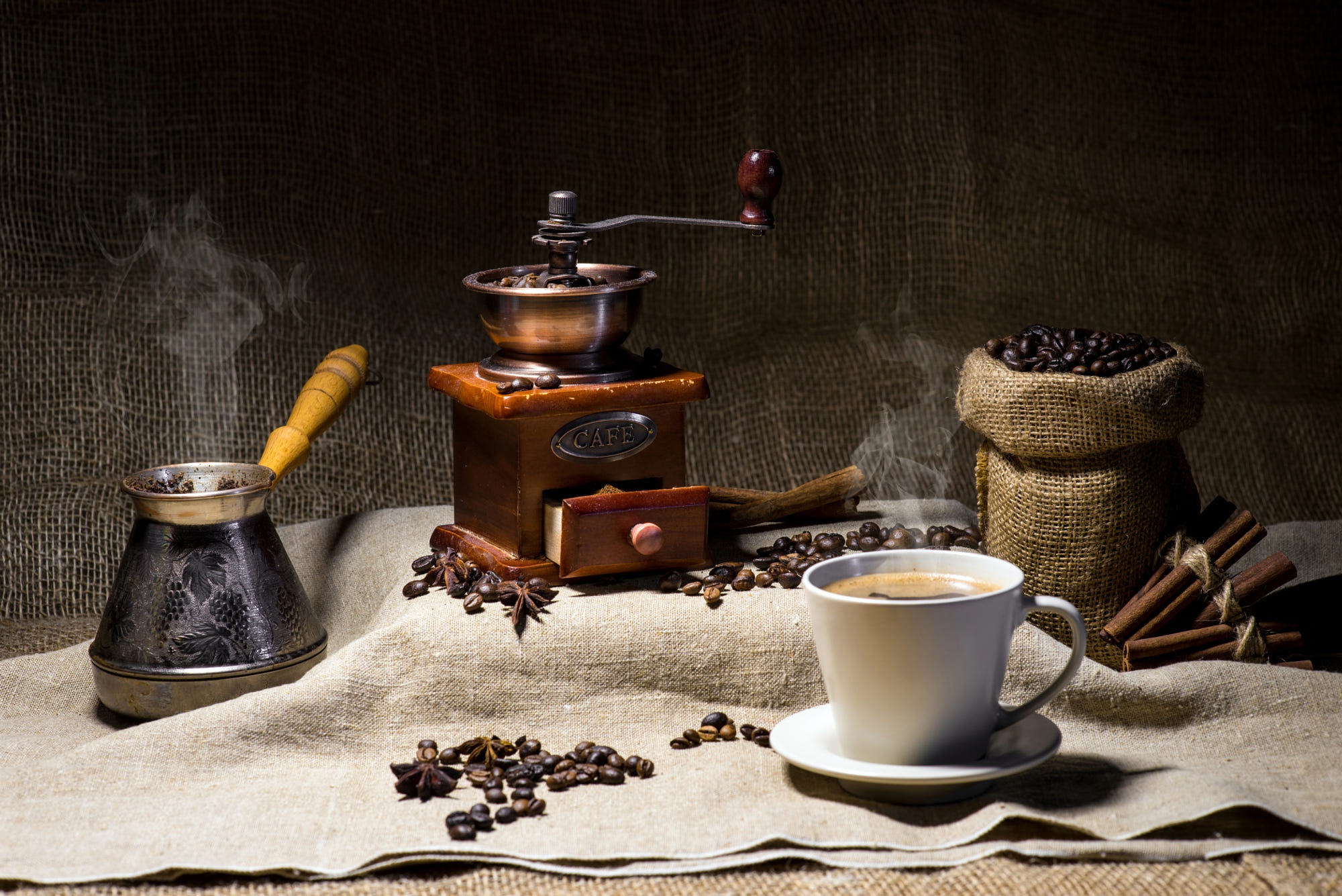 Download mobile wallpaper Food, Coffee, Still Life, Drink, Coffee Beans for free.