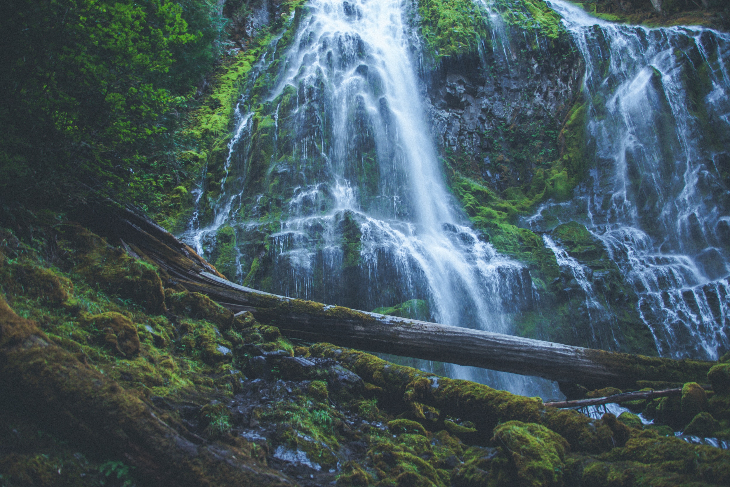 Download mobile wallpaper Nature, Waterfalls, Waterfall, Earth, Moss for free.
