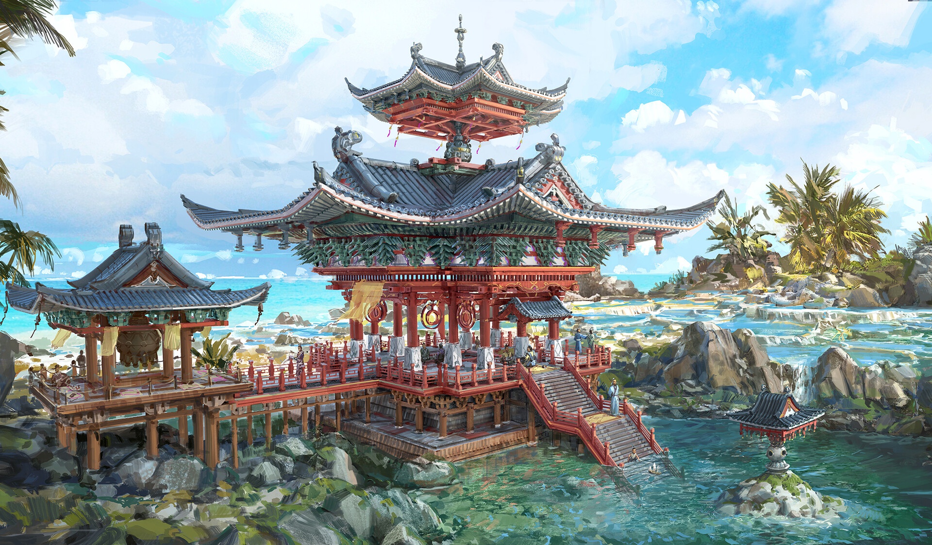 Laden Sie das Fantasie, Architektur, Orientalisch-Bild kostenlos auf Ihren PC-Desktop herunter