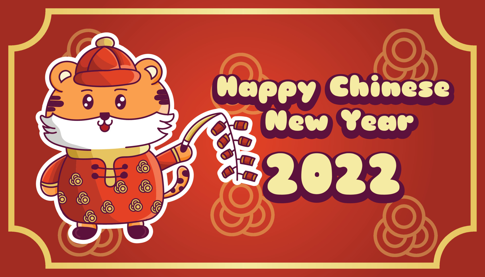 Скачать обои бесплатно Китайский Новый Год, Праздничные, С Новым Годом, Год Тигра картинка на рабочий стол ПК