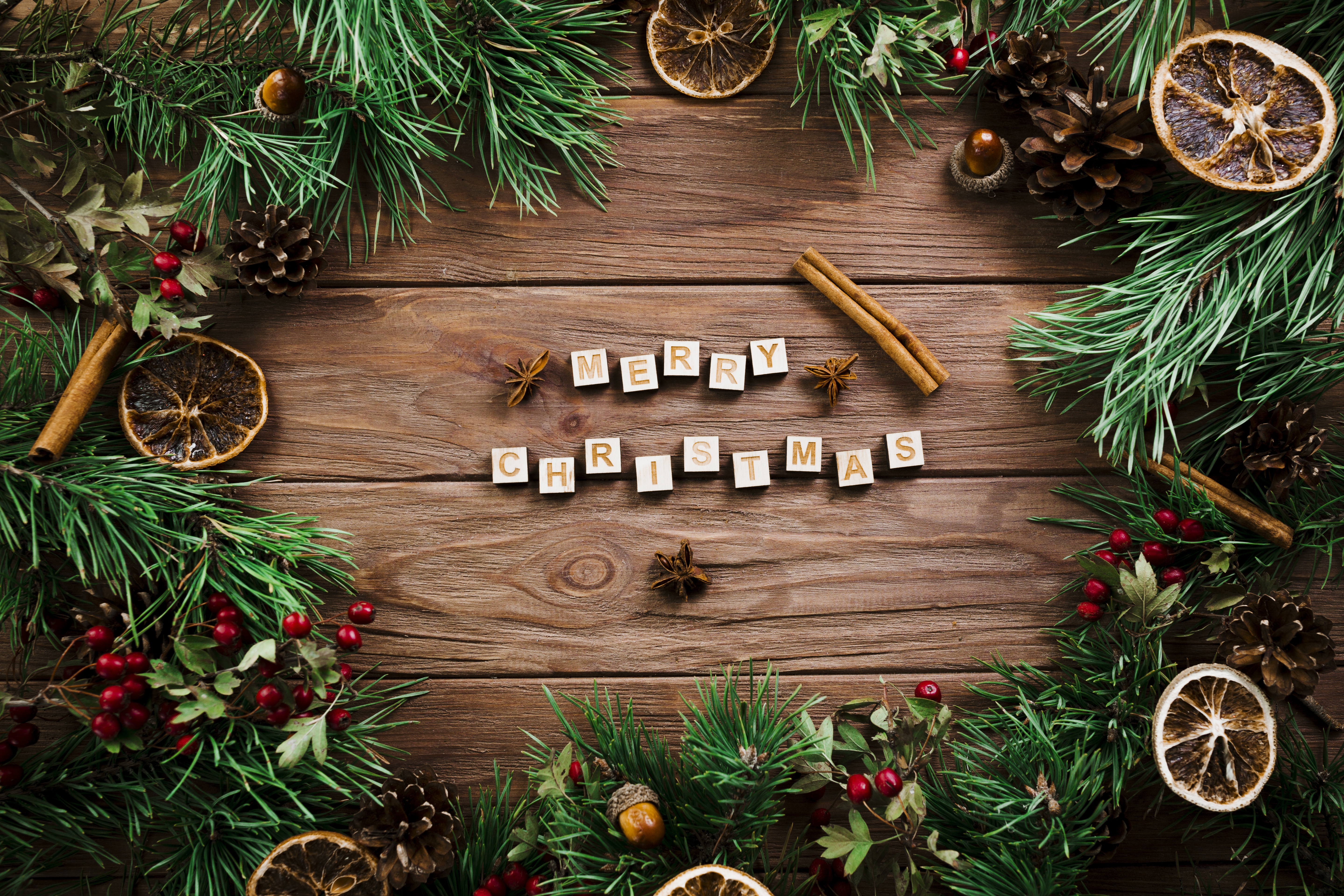 Download mobile wallpaper Cinnamon, Christmas, Holiday, Merry Christmas for free.