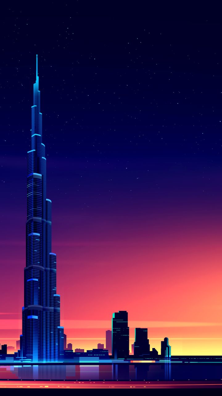 burj khalifa, man made, cityscape, skyscraper