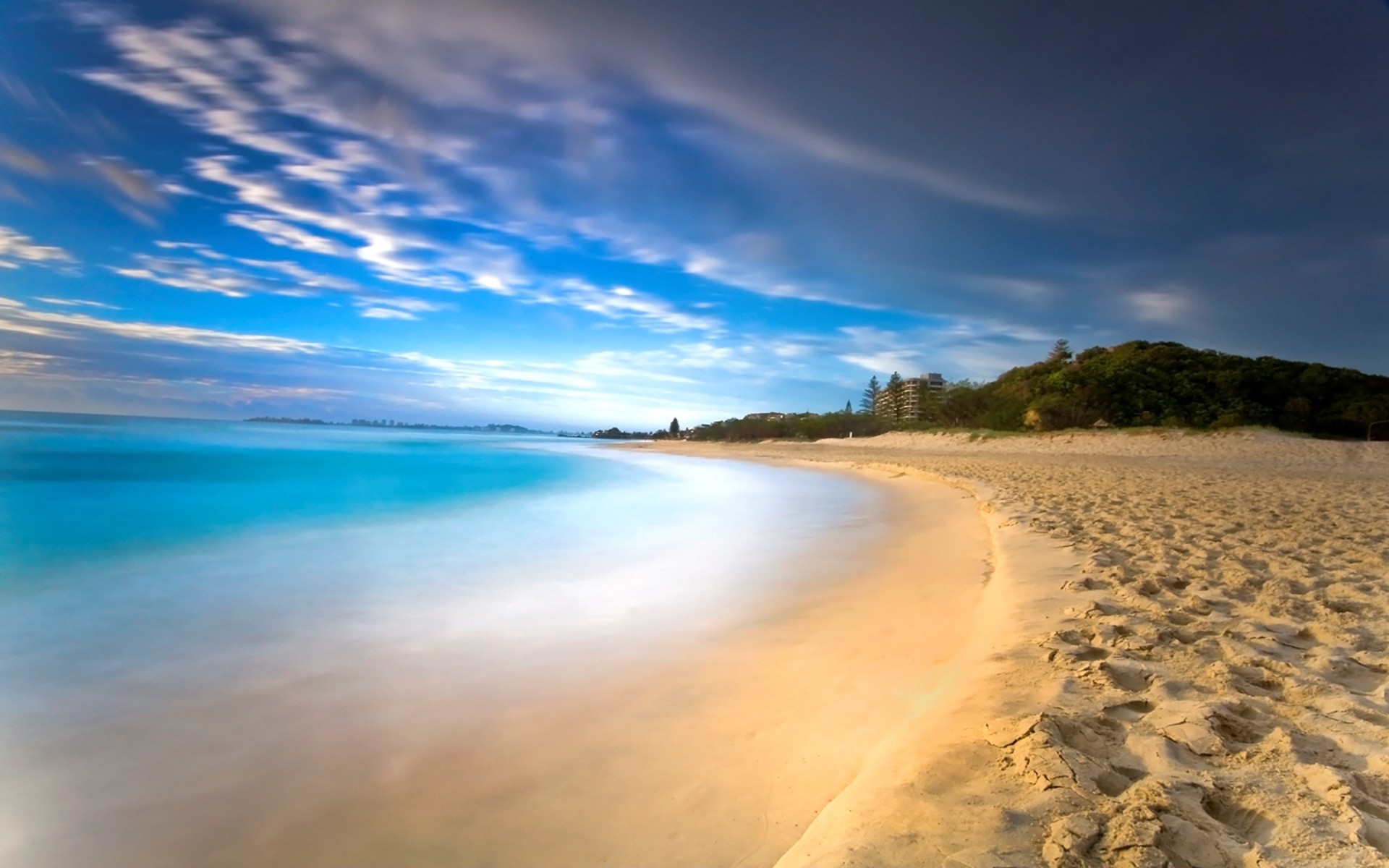 Скачать картинку Море, Пляж, Песок, Океан, Синий, Земля/природа в телефон бесплатно.