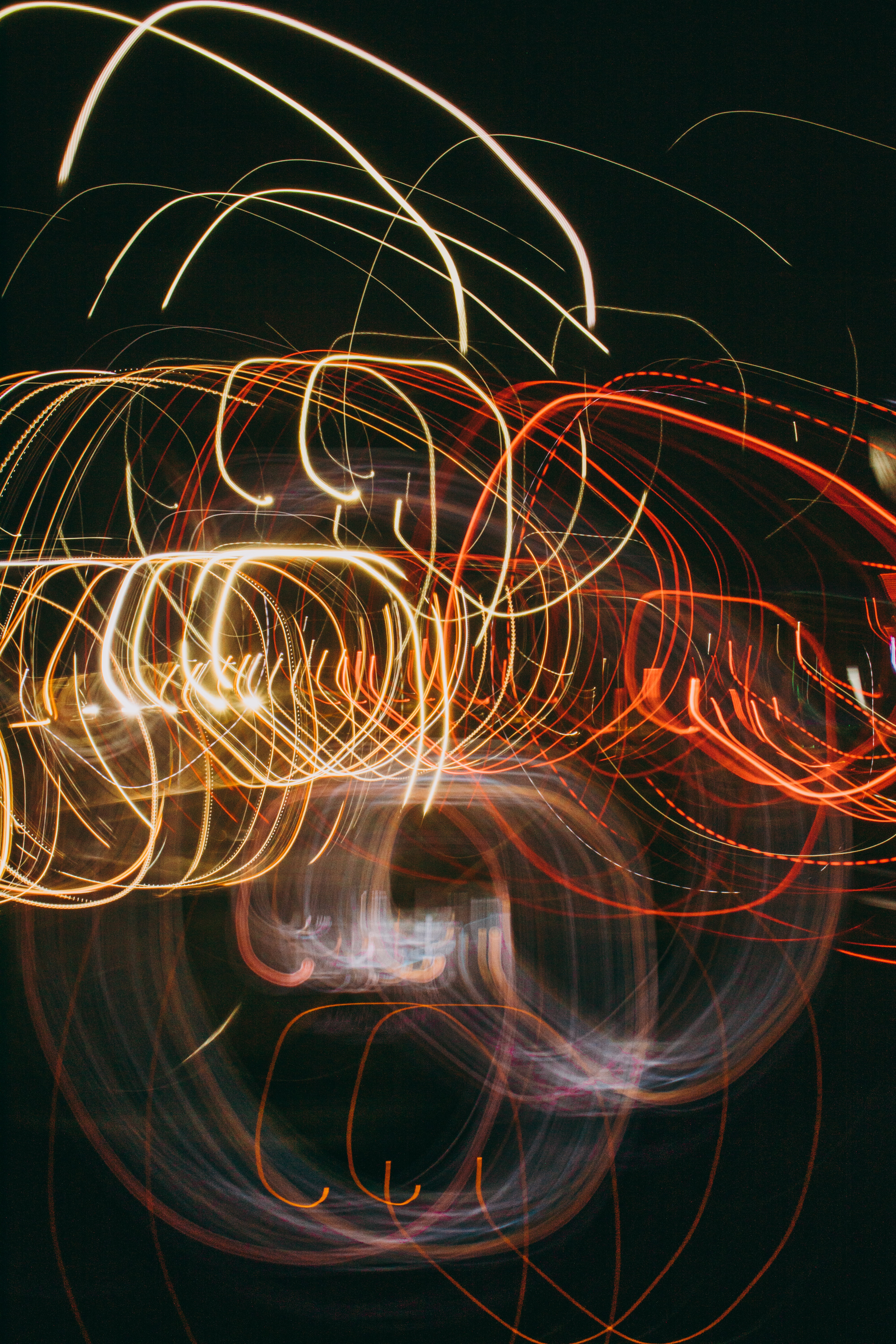 Download mobile wallpaper Smooth, Long Exposure, Shine, Light, Glow, Blur, Abstract for free.