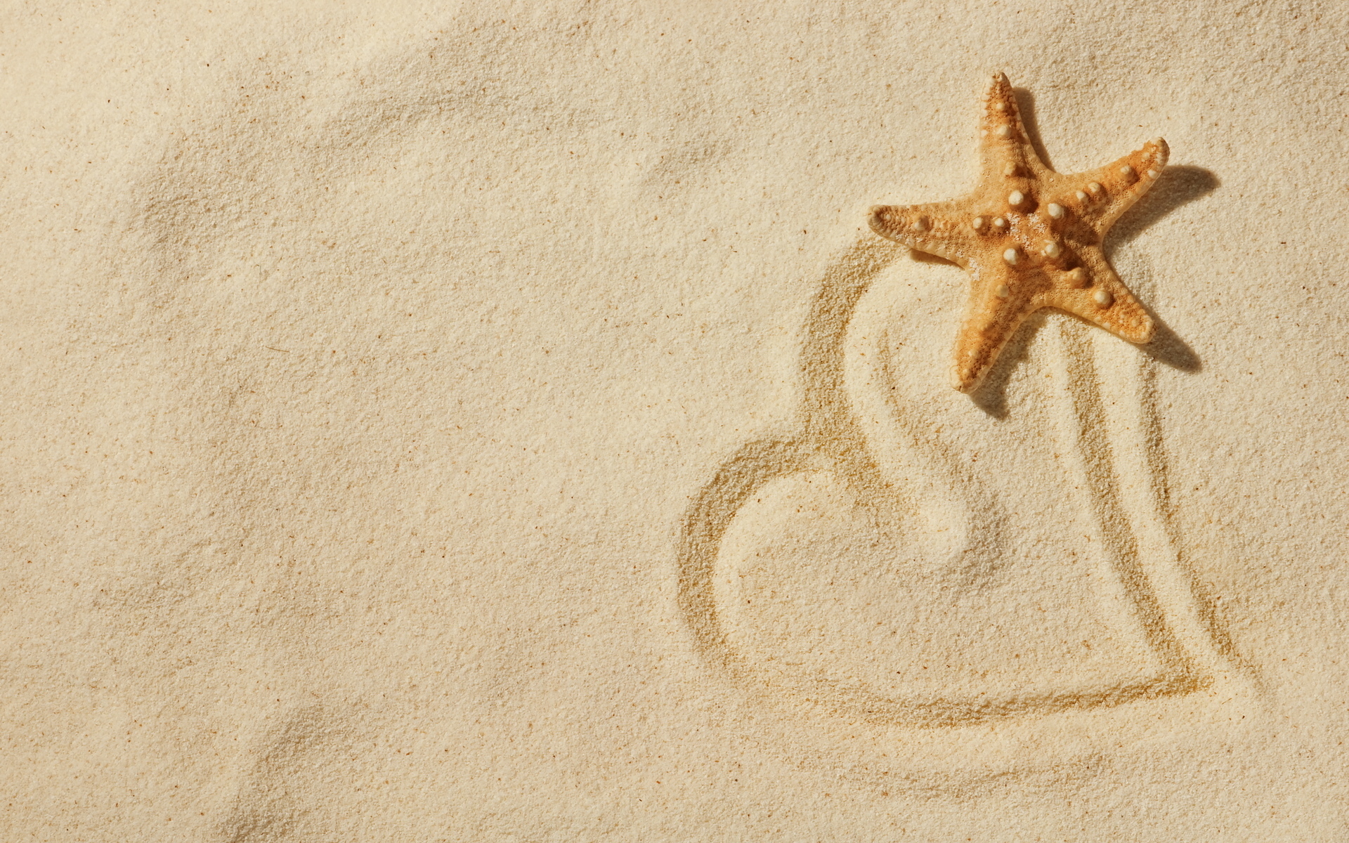 230715 завантажити шпалери пісок, художній, кохання, пляжний, морська зірка - заставки і картинки безкоштовно