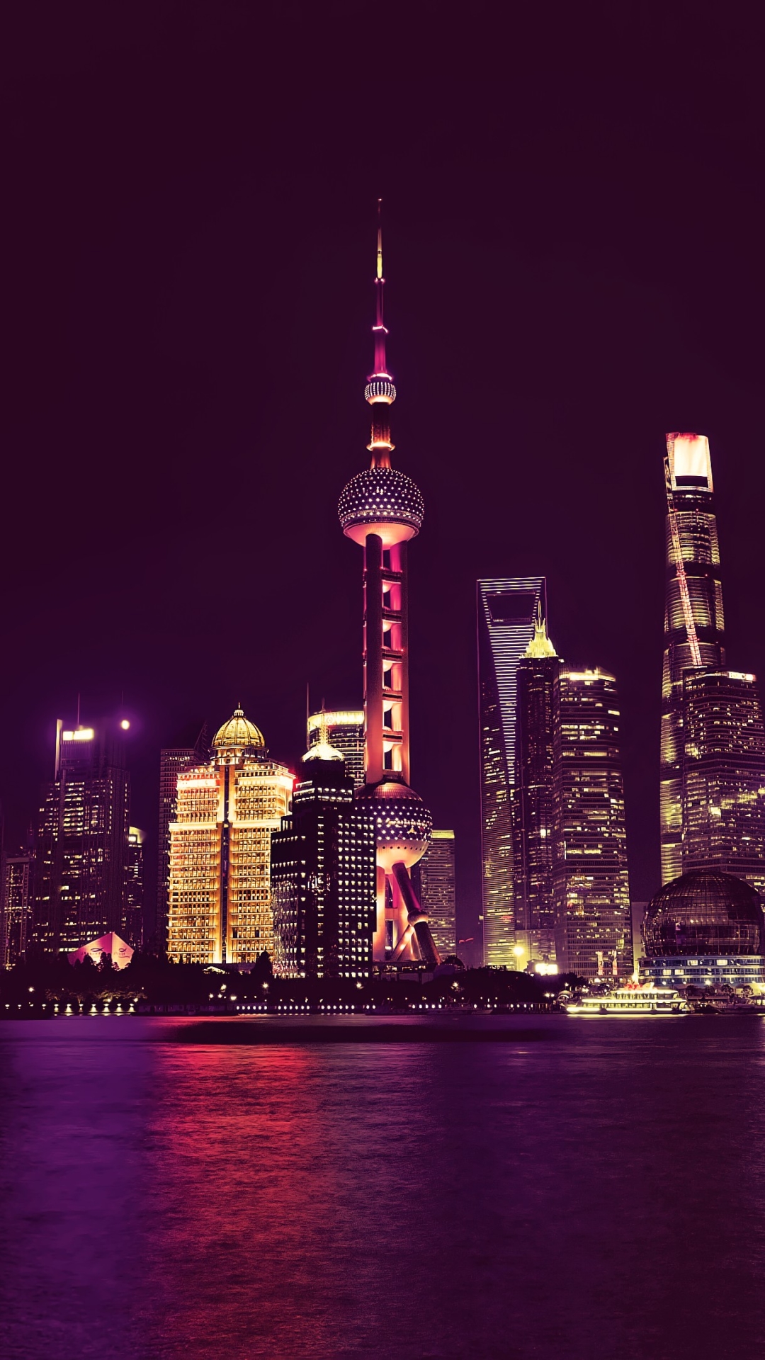 Descarga gratuita de fondo de pantalla para móvil de Ciudades, Noche, Ciudad, Rascacielos, Edificio, Porcelana, Shanghái, Hecho Por El Hombre, República Popular China.
