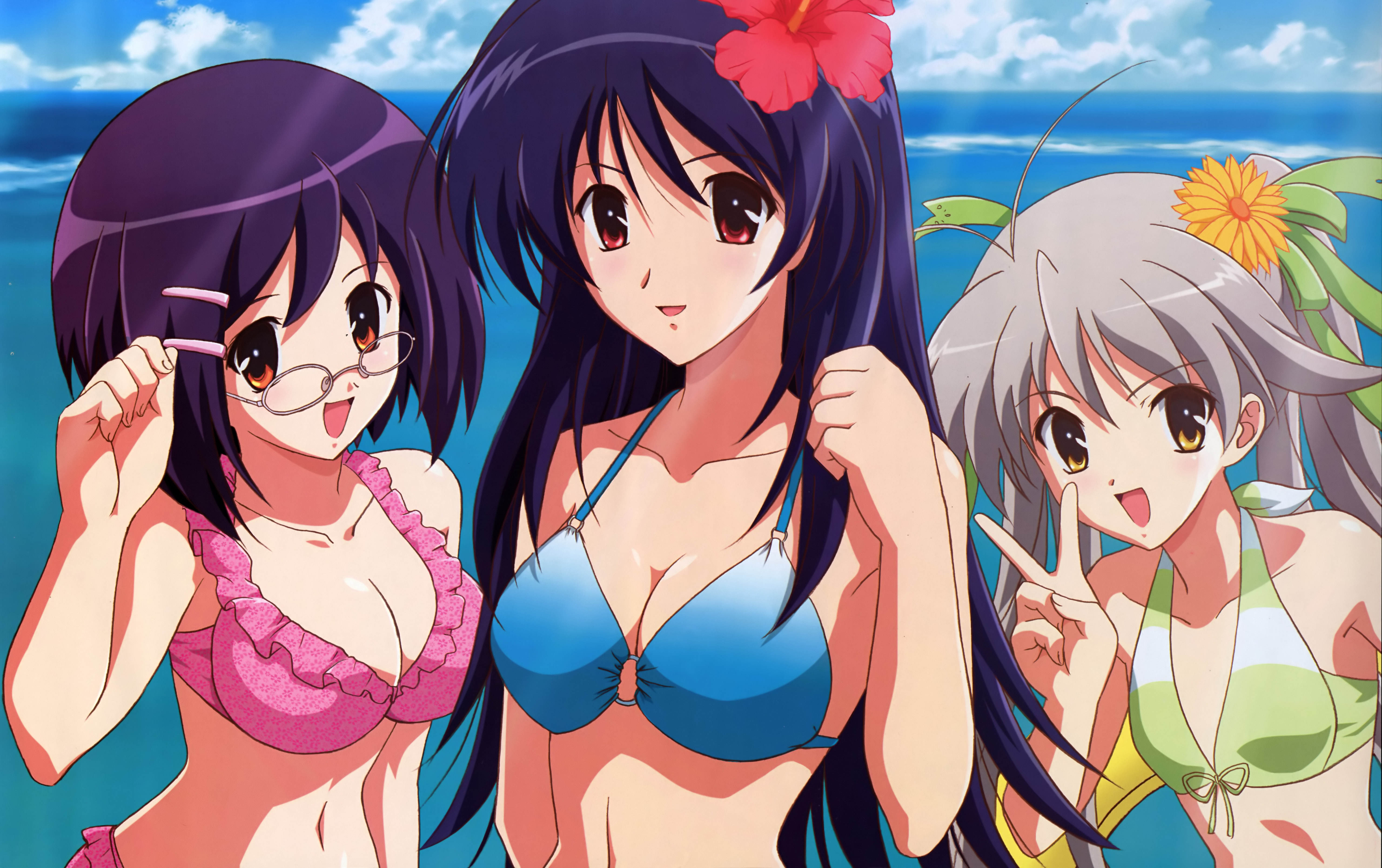 anime, myself yourself, aoi oribe, hinako mochida, nanaka yatsushiro cellphone