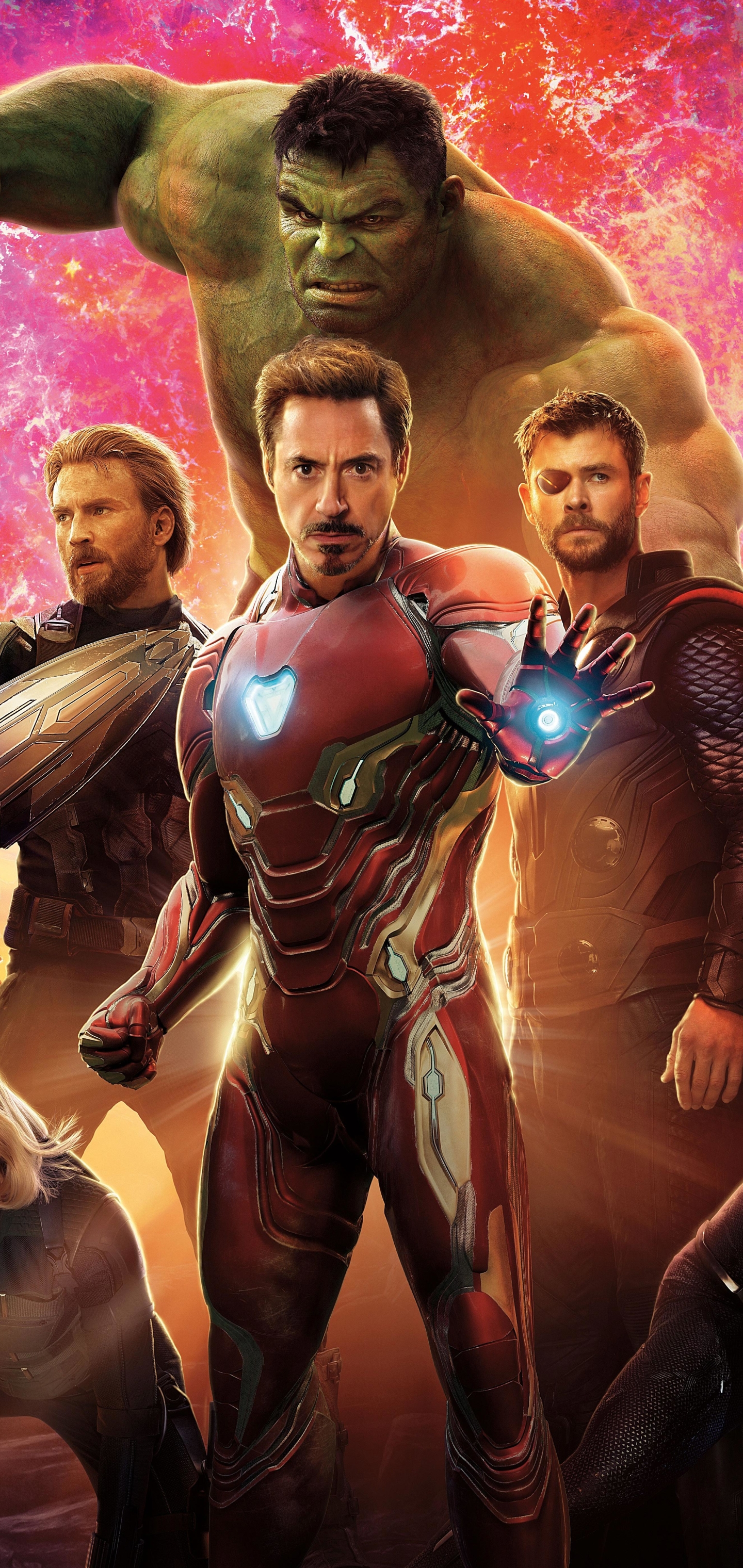 Handy-Wallpaper Hulk, Filme, Ironman, Kapitän Amerika, Thor, Schwarze Witwe, Die Rächer, Avengers: Infinity War kostenlos herunterladen.
