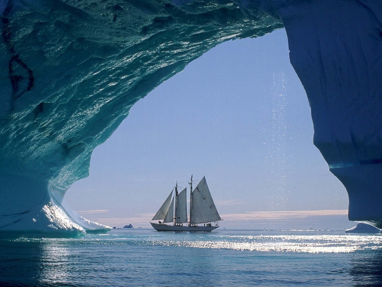 無料モバイル壁紙海, 輸送, 氷, 風景, 船をダウンロードします。