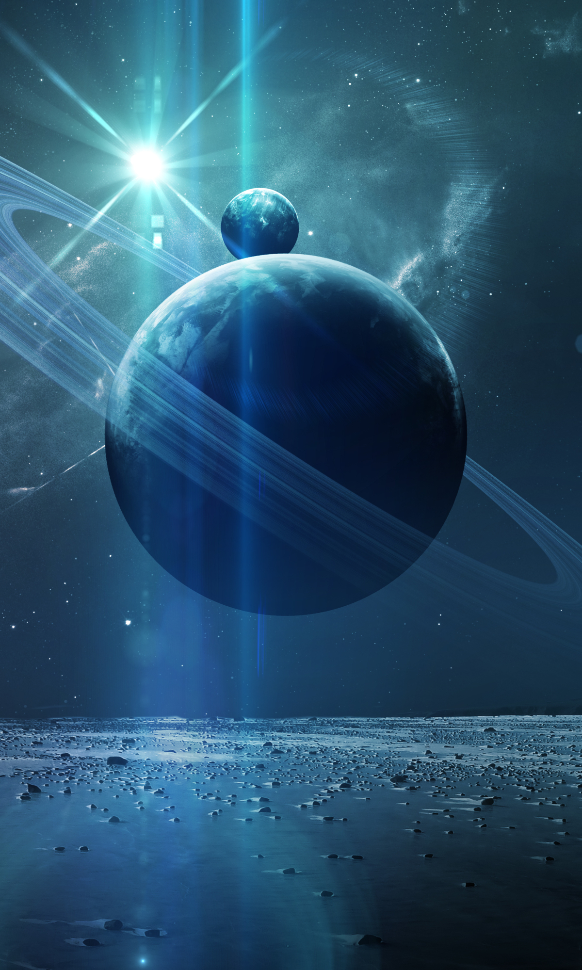 Handy-Wallpaper Planeten, Science Fiction, Planetenring, Planetarischer Ring kostenlos herunterladen.