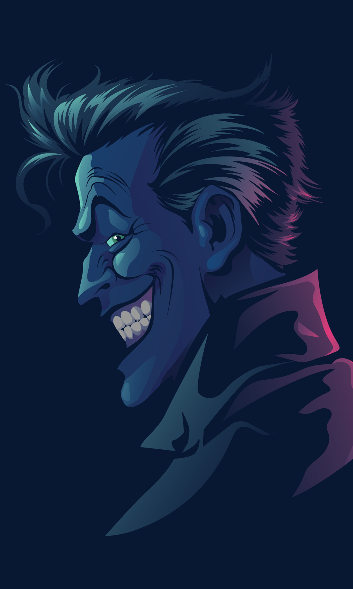 Handy-Wallpaper Joker, Minimalistisch, Comics, Dc Comics kostenlos herunterladen.