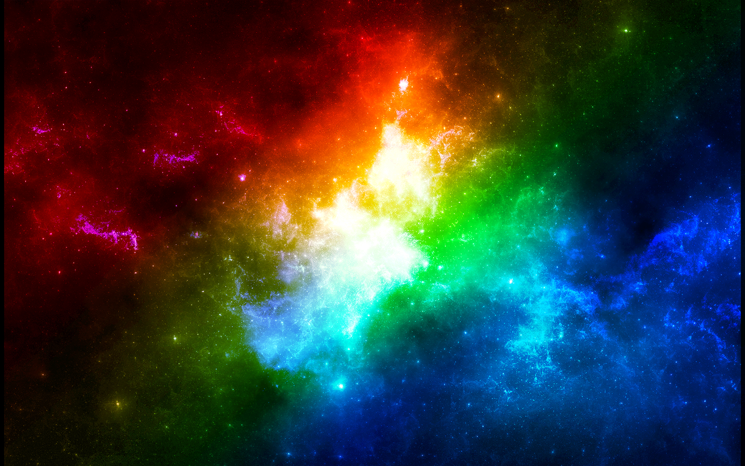 Скачать картинку Радуга, Галактика, Научная Фантастика в телефон бесплатно.