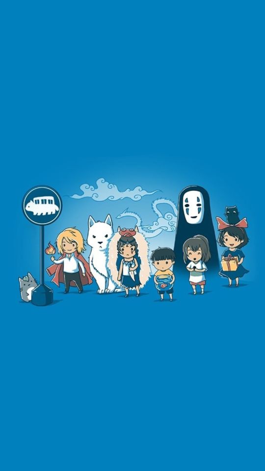 Download mobile wallpaper Crossover, Movie, Spirited Away, Howl's Moving Castle, Princess Mononoke, My Neighbor Totoro, Ponyo, Kiki's Delivery Service for free.