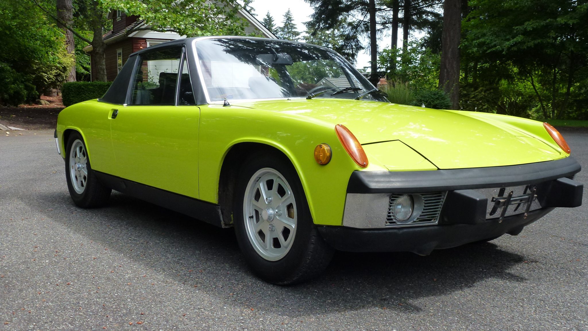 Download mobile wallpaper Car, Convertible, Old Car, Vehicles, Green Car, Porsche 914 2 0 for free.