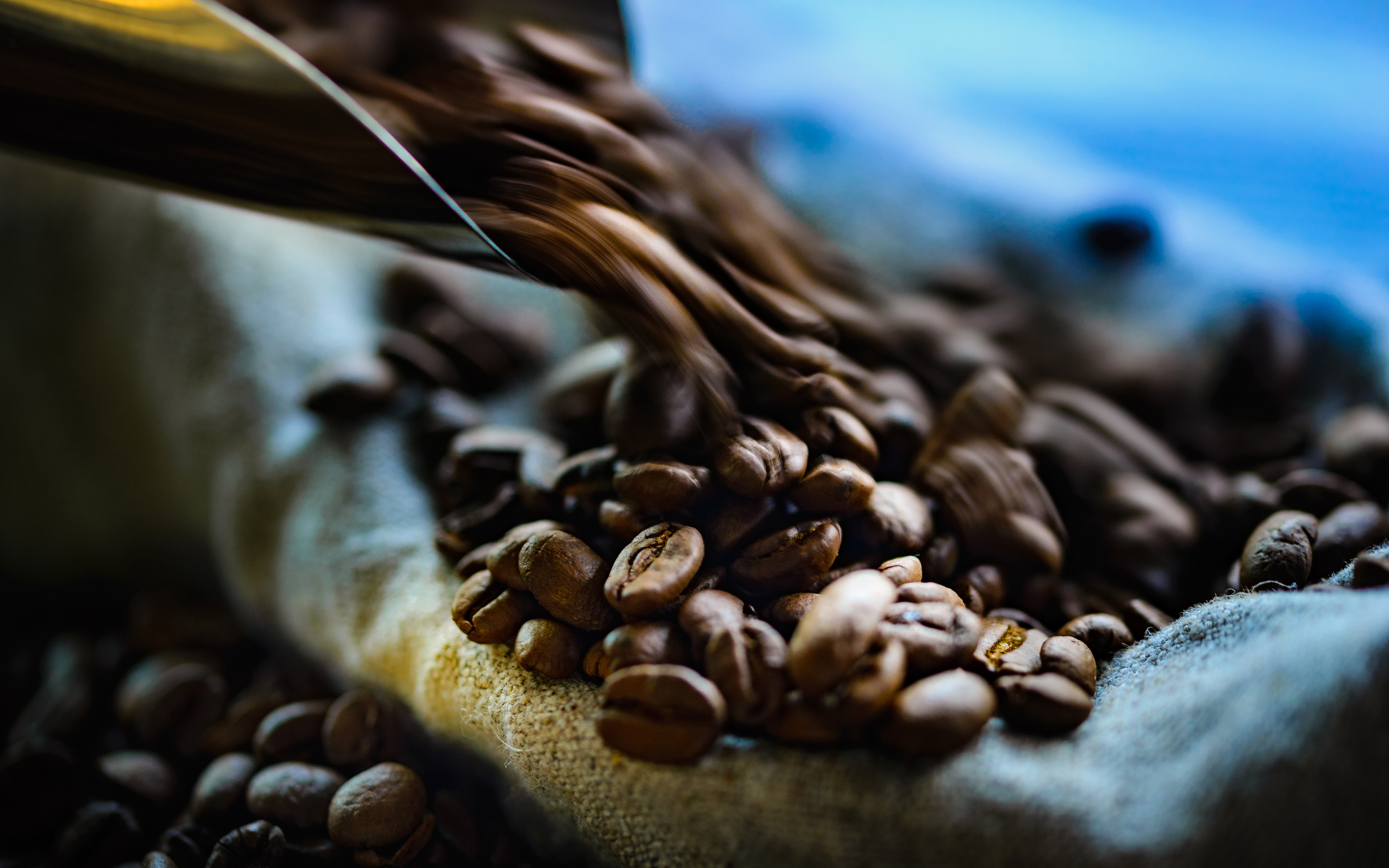 Download mobile wallpaper Food, Coffee, Blur, Coffee Beans for free.