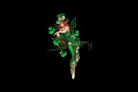 Download mobile wallpaper Fantasy, Fairy, St Patrick's Day for free.
