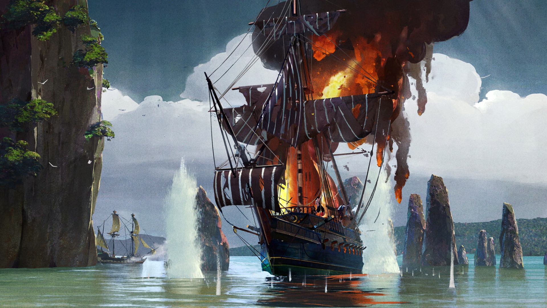 Download mobile wallpaper Fantasy, Ship, Pirate for free.