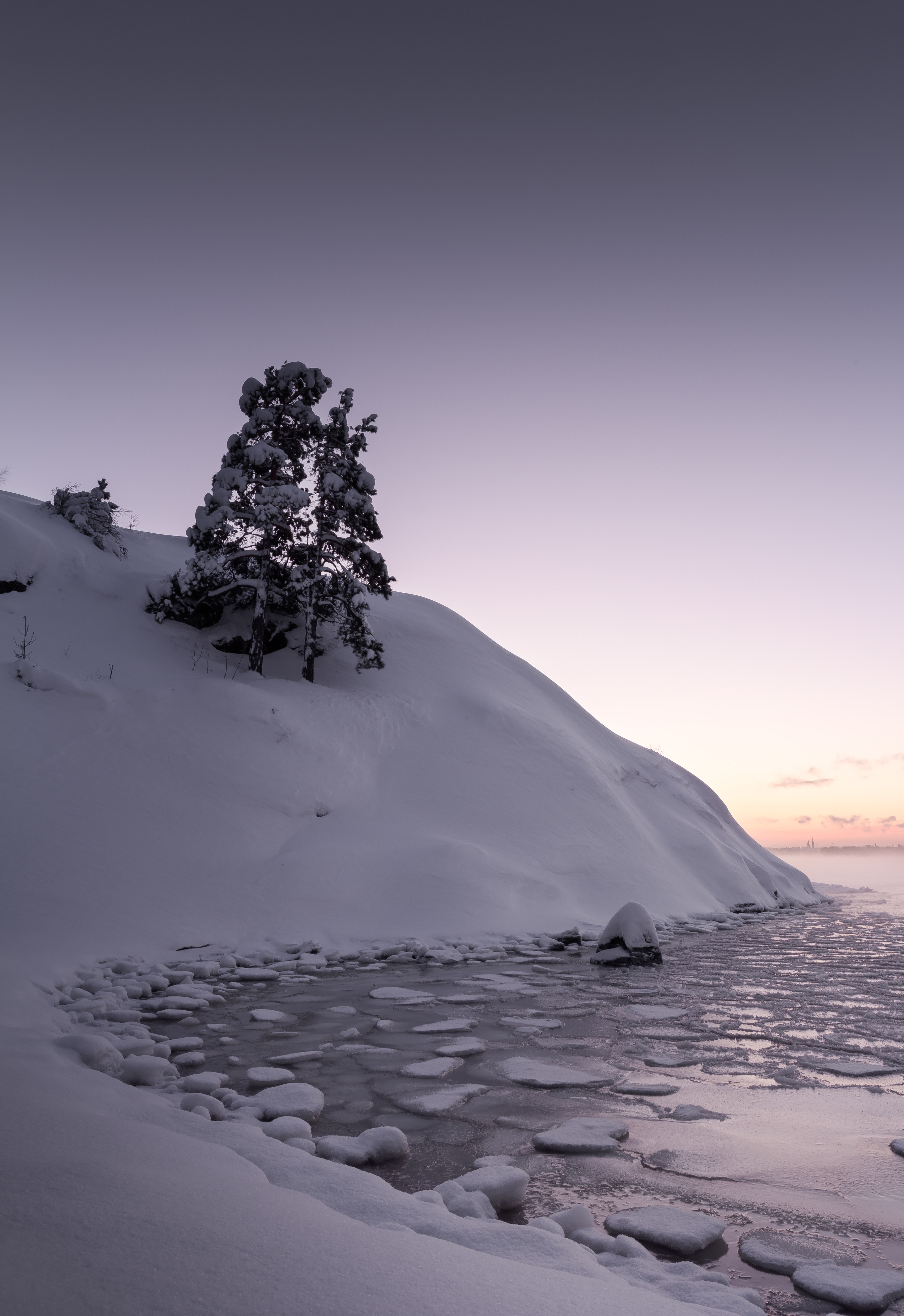 Free download wallpaper Winter, Nature, Snow, Lake, Wood, Tree, Hill, Ice on your PC desktop