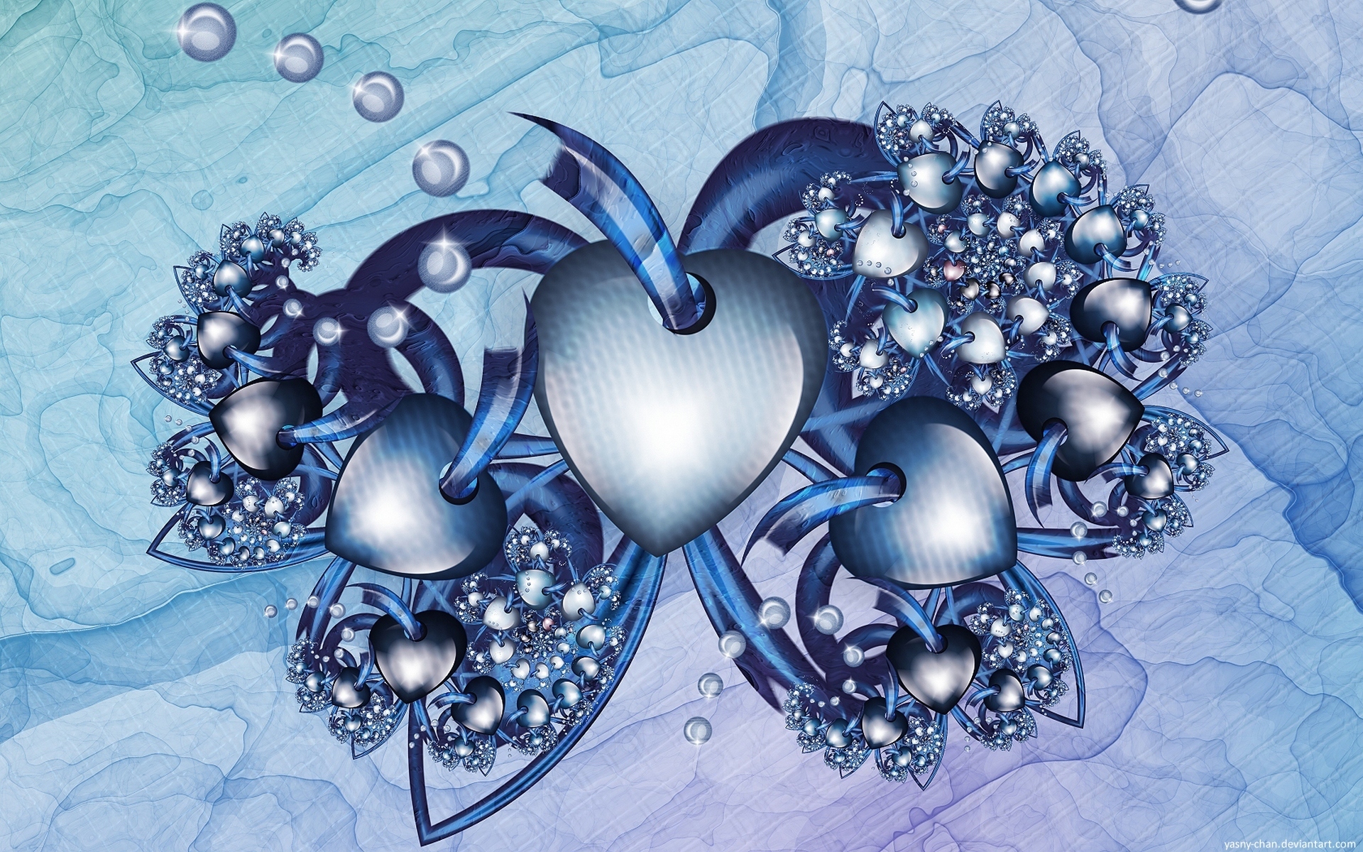 Download mobile wallpaper Heart, Artistic, Silver for free.
