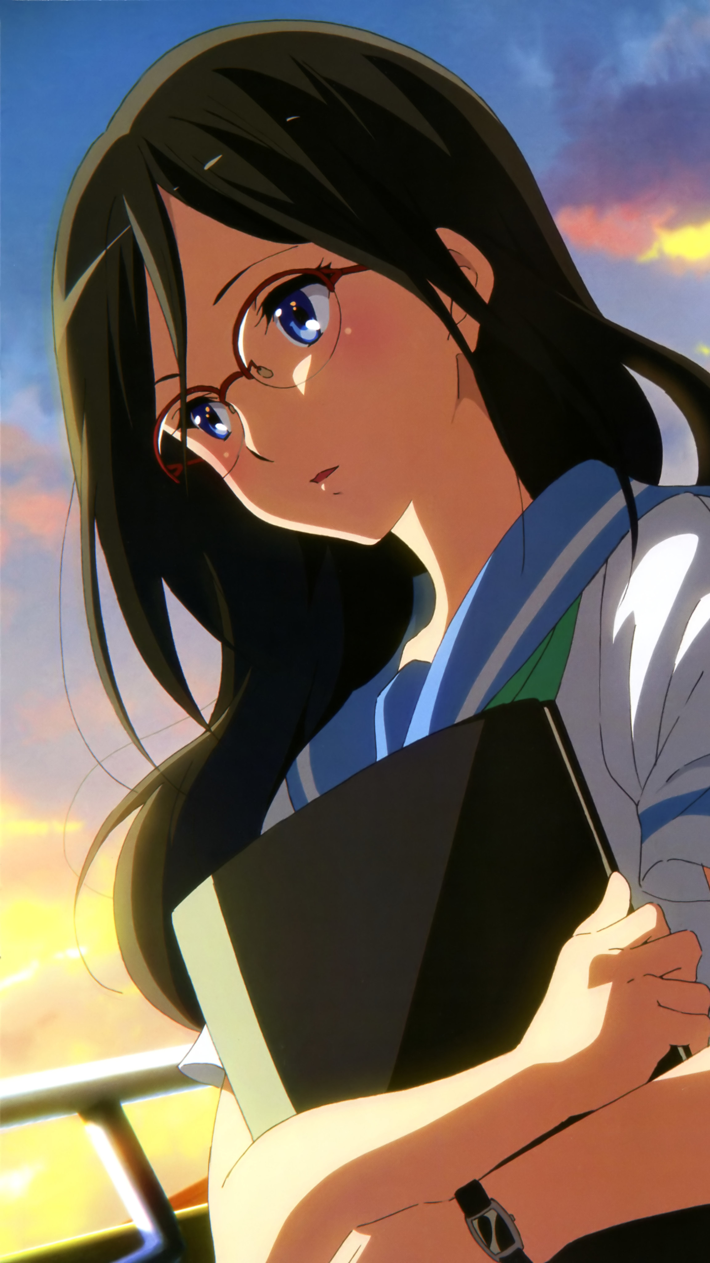 anime, sound! euphonium, school uniform, black hair, asuka tanaka High Definition image