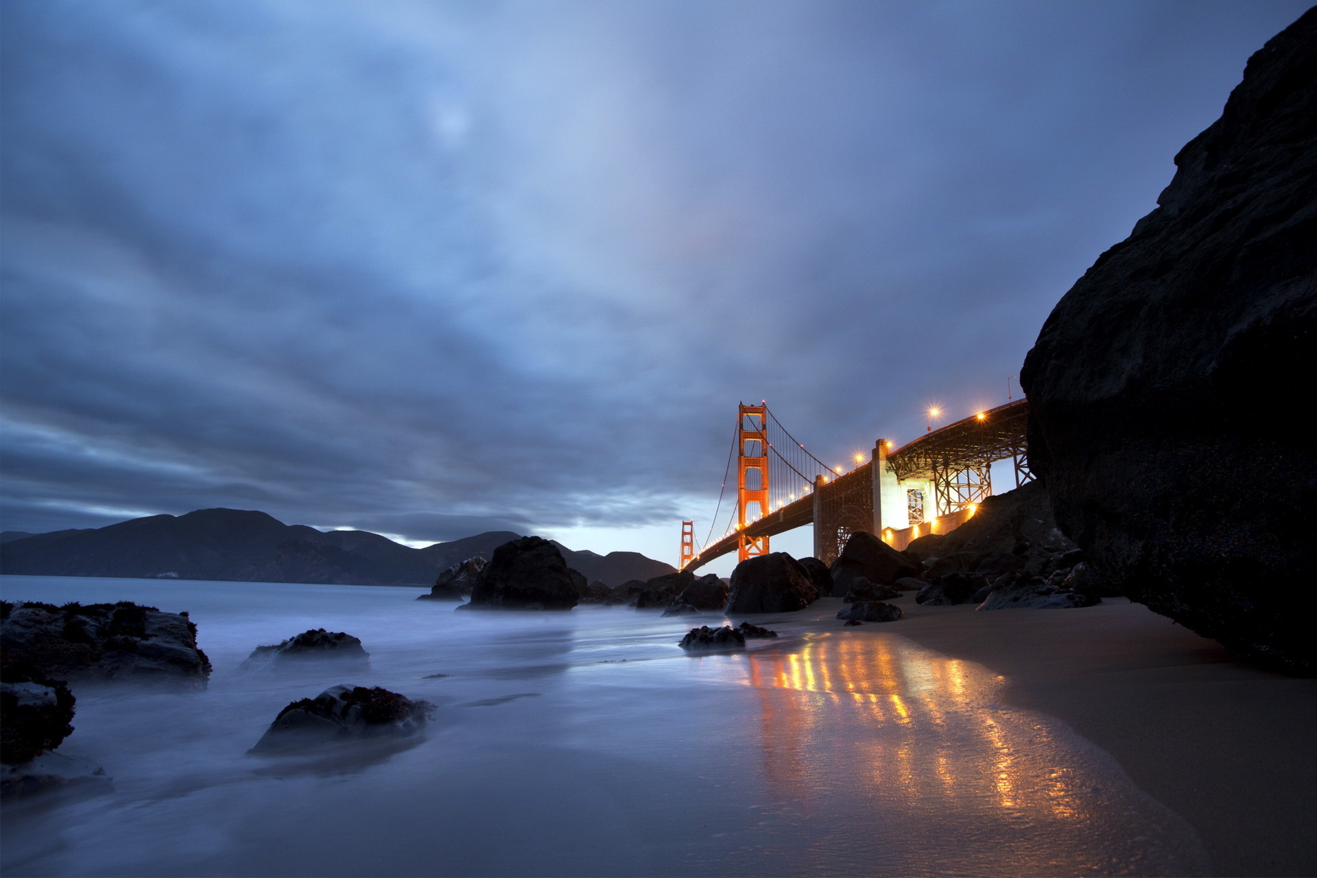 Download mobile wallpaper Bridges, Ocean, Golden Gate, Man Made for free.
