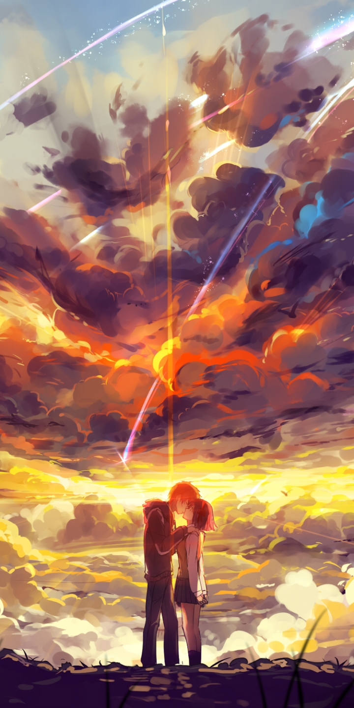 Handy-Wallpaper Animes, Your Name Gestern Heute Und Für Immer, Kimi No Na Wa, Mitsuha Miyamizu, Taki Tachibana kostenlos herunterladen.