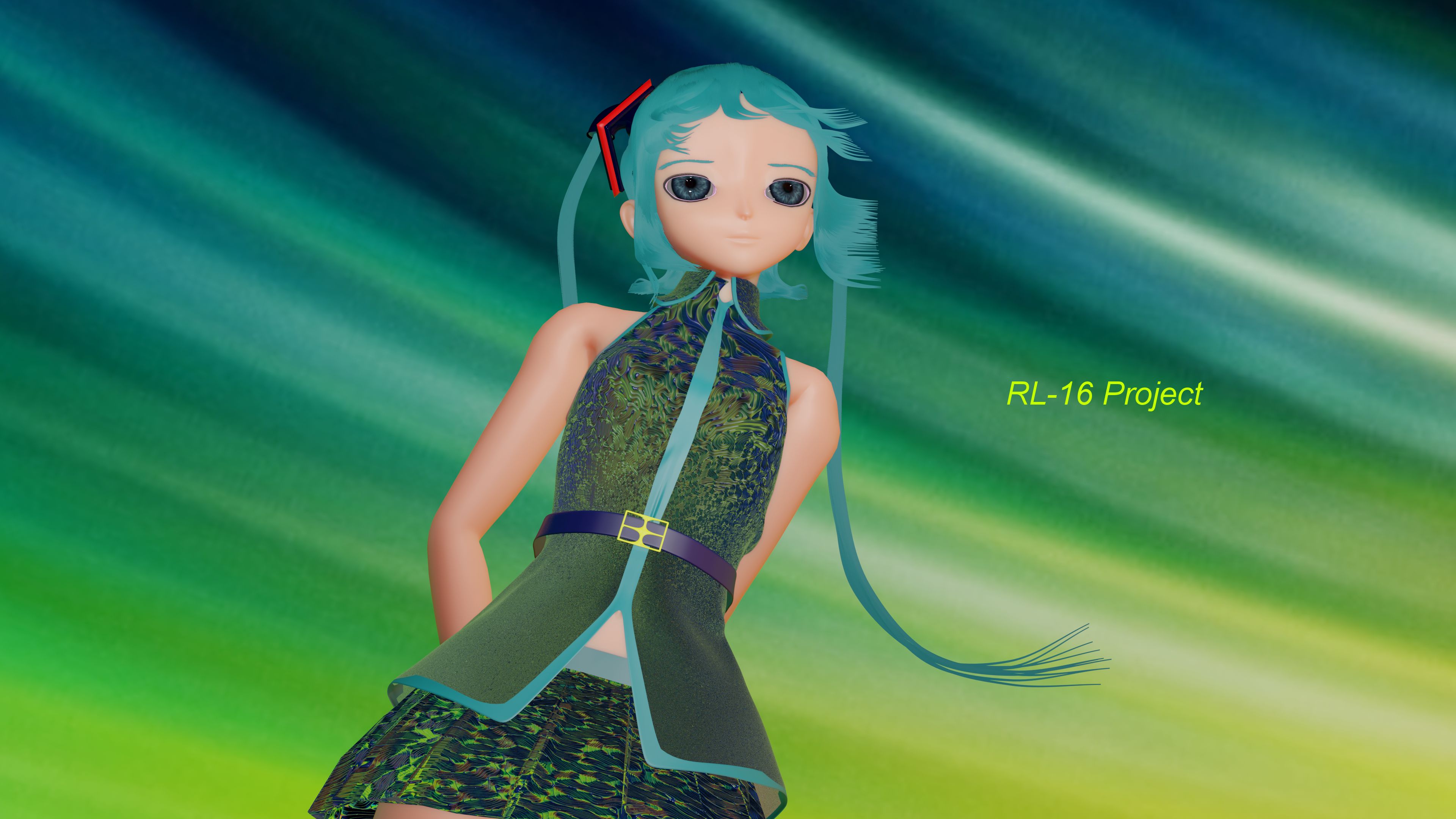 Descarga gratuita de fondo de pantalla para móvil de Vocaloid, Pelo Verde, Animado, Pelo Largo, Hatsune Miku, Licuadora, Licuadora Modelo 3D.