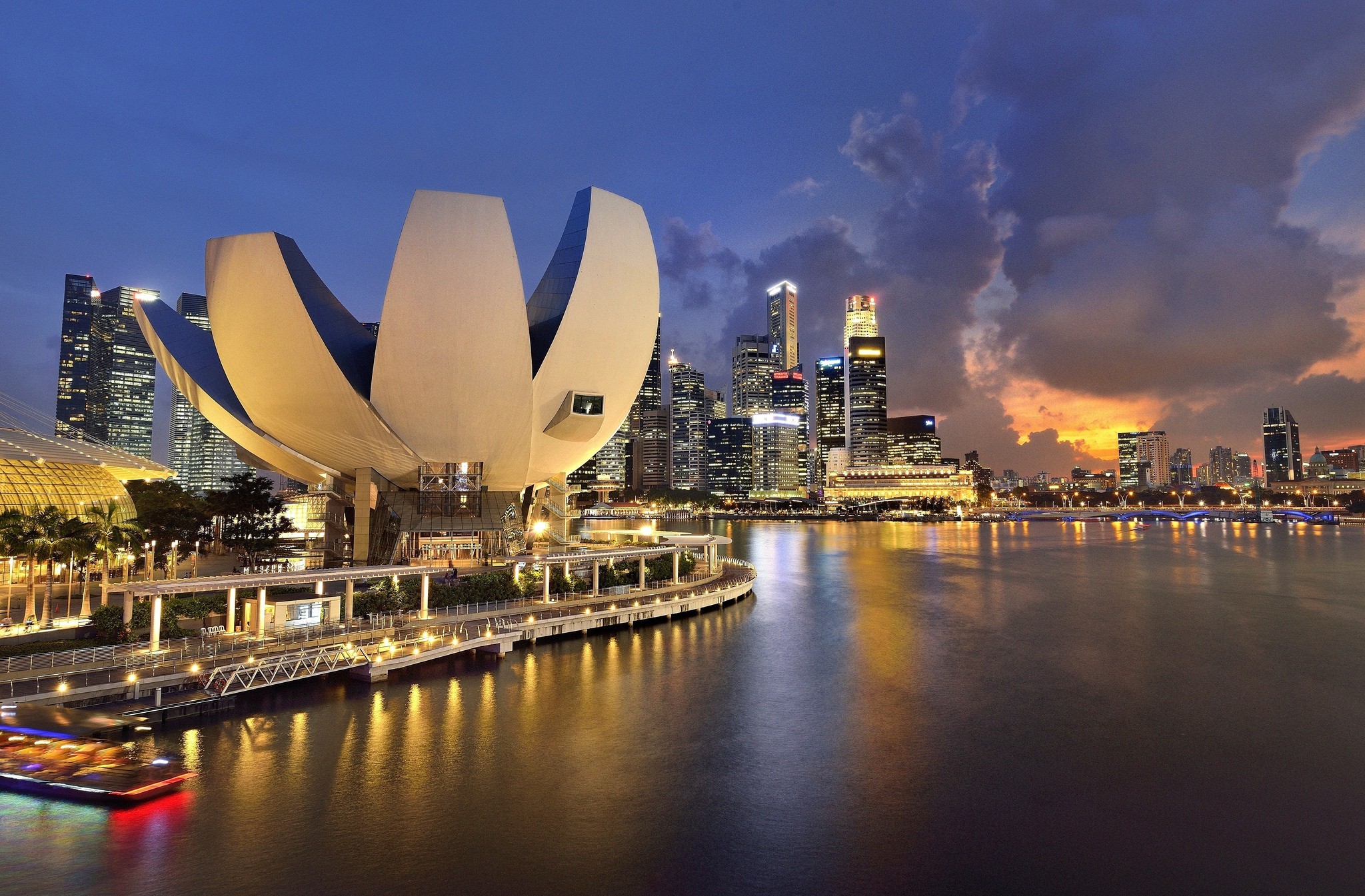 Free download wallpaper Cities, Singapore, Man Made, Marina Bay on your PC desktop