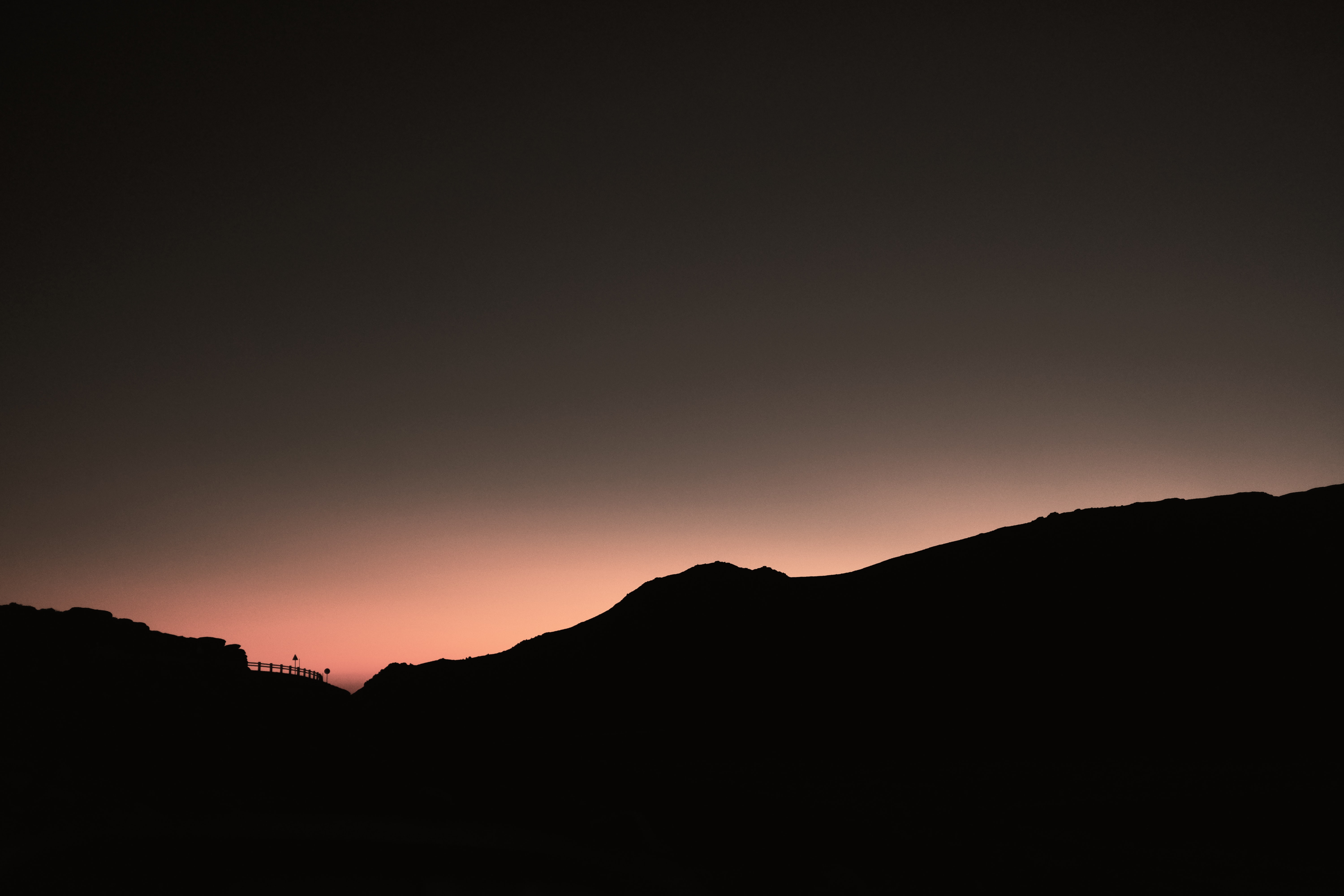 Free download wallpaper Sunset, Twilight, Dusk, Dark, Hills on your PC desktop