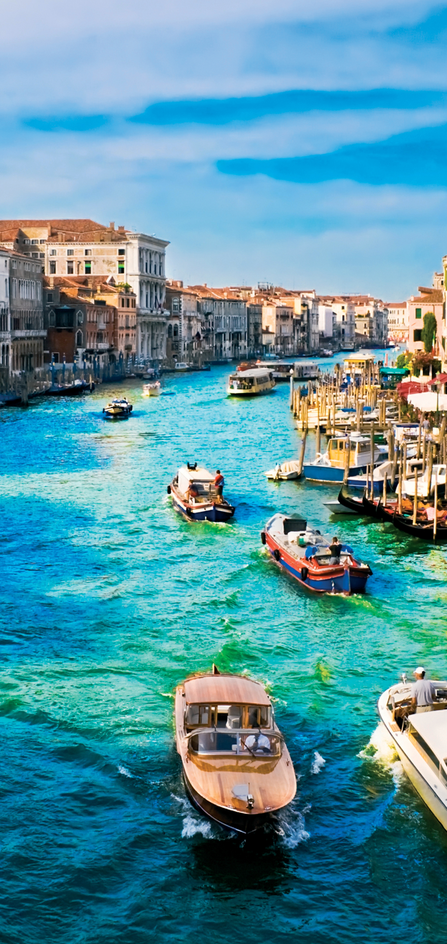 Скачать обои бесплатно Города, Италия, Венеция, Город, Лодка, Канал, Сделано Человеком, Большой Канал картинка на рабочий стол ПК