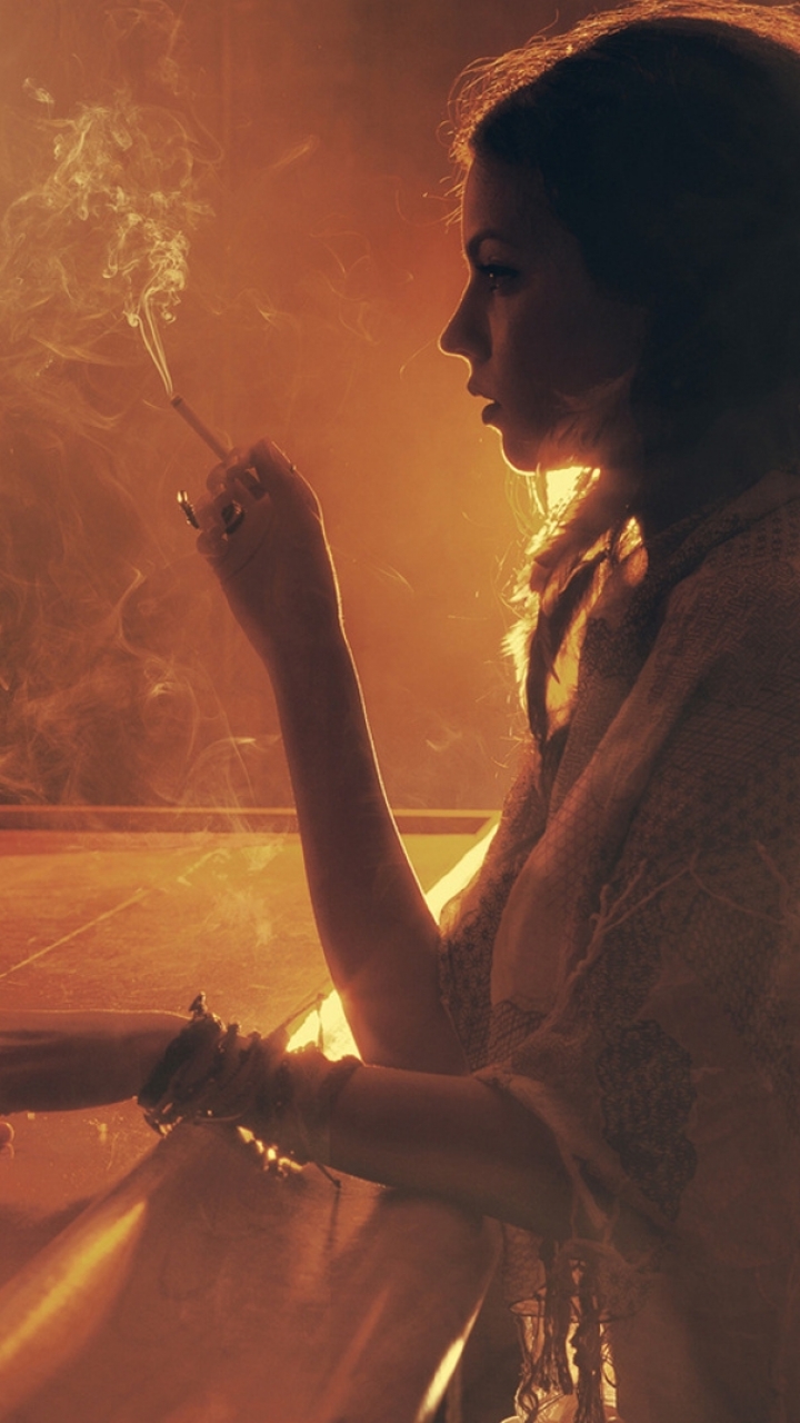 Download mobile wallpaper Smoke, Beer, Style, Mood, Fashion, Model, Women for free.