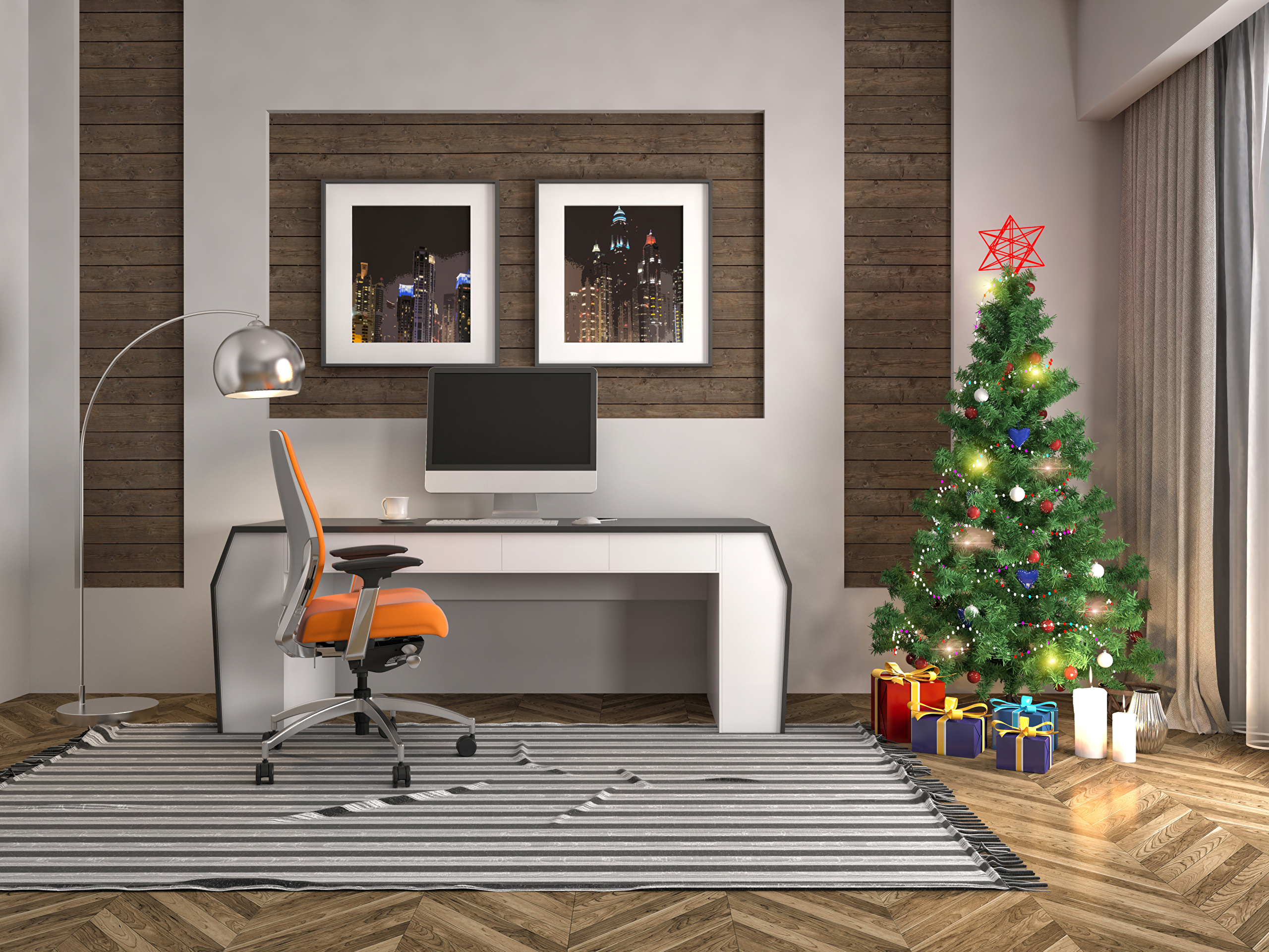 Download mobile wallpaper Christmas, Holiday, Gift, Christmas Tree, Furniture, Decoration, Studio for free.