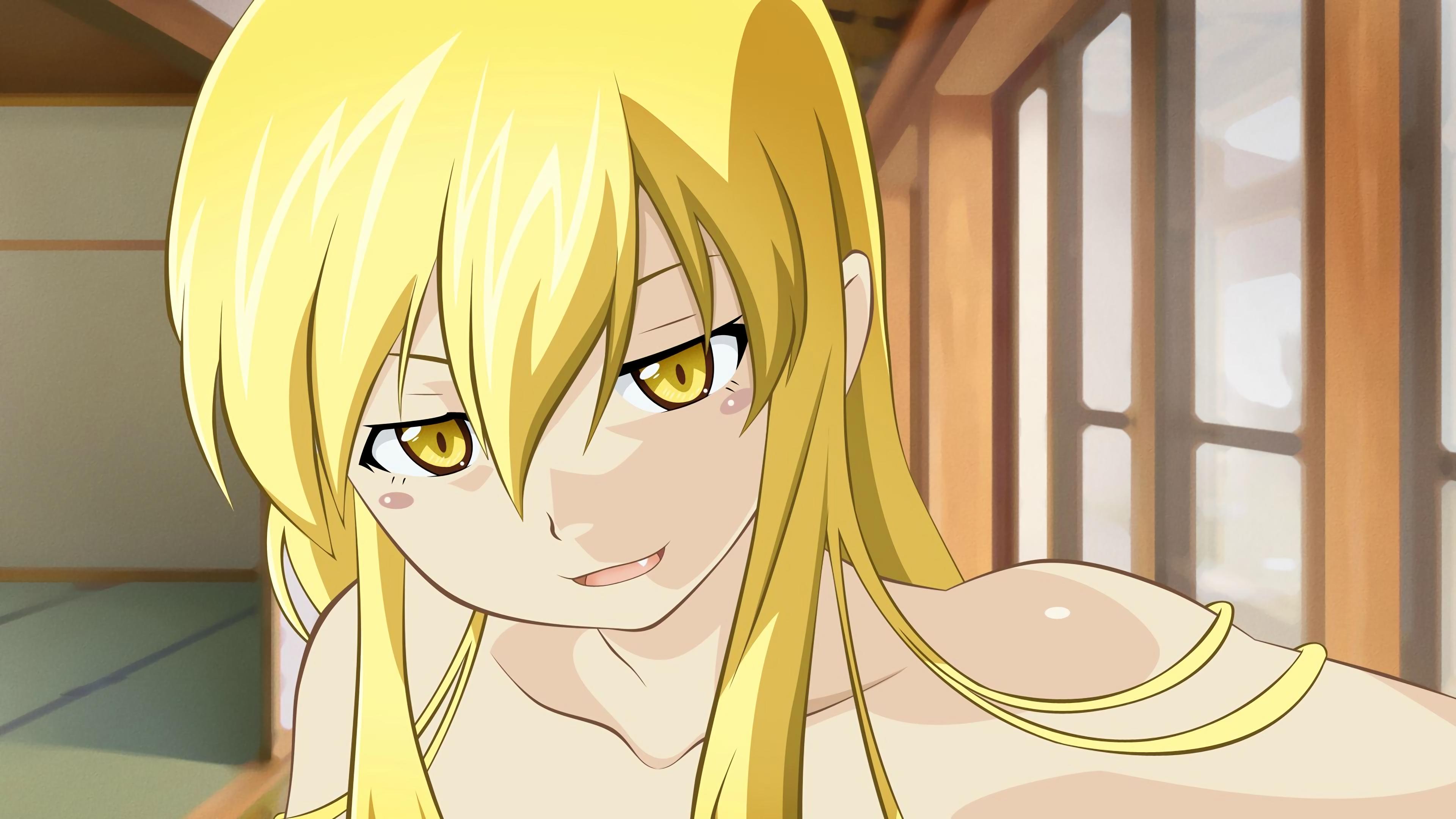 Free download wallpaper Anime, Blonde, Yellow Eyes, Monogatari (Series), Shinobu Oshino on your PC desktop