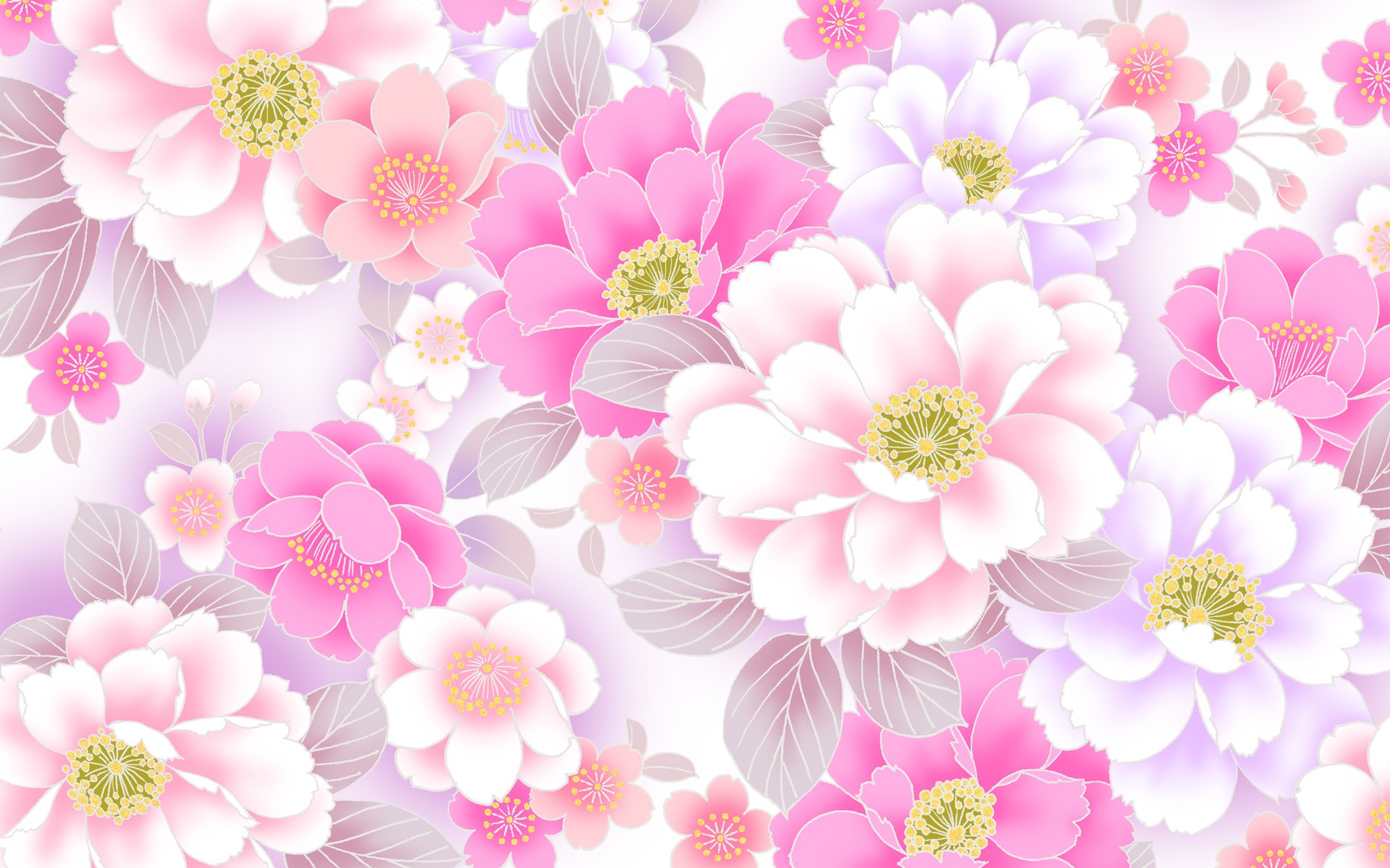 Free download wallpaper Flowers, Flower, Artistic, White Flower, Pink Flower on your PC desktop