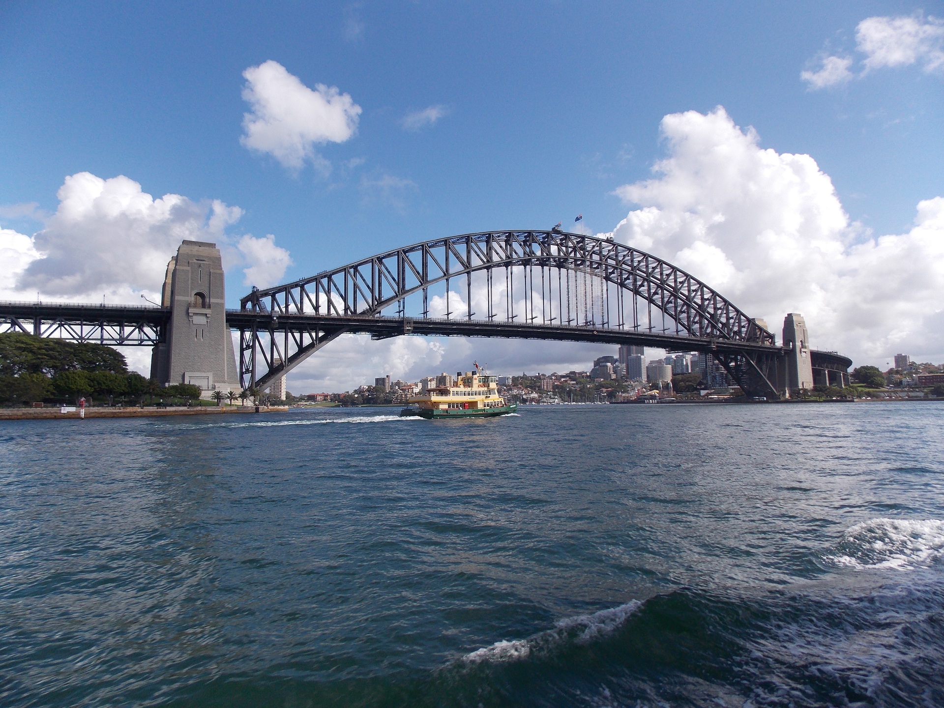 man made, sydney harbour bridge, australia, ferry, harbor, sydney, water, bridges