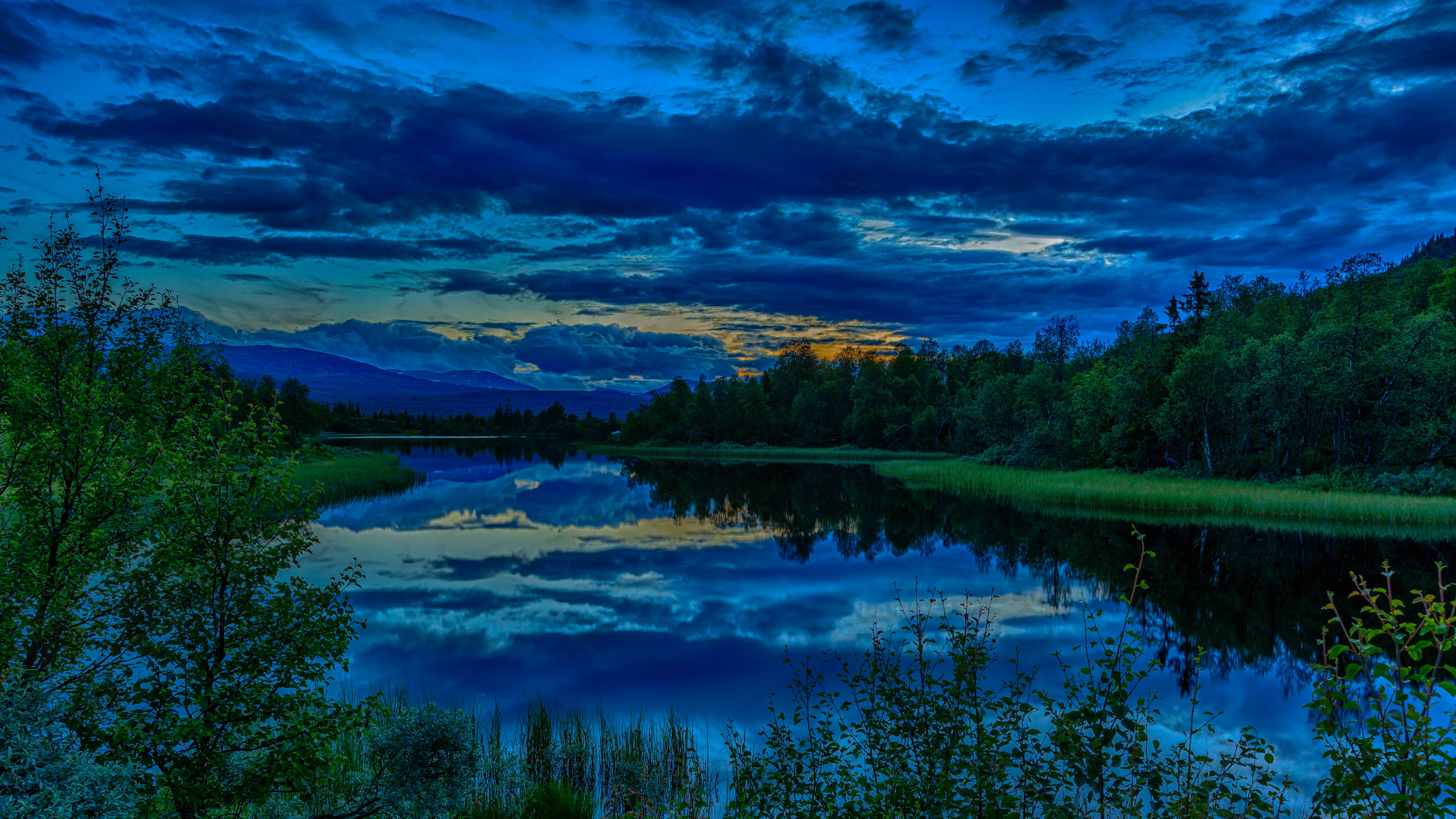 Free download wallpaper Nature, Sky, Reflection, Tree, Earth, Hdr, Cloud, River on your PC desktop