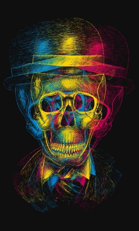 Download mobile wallpaper Dark, Skull for free.