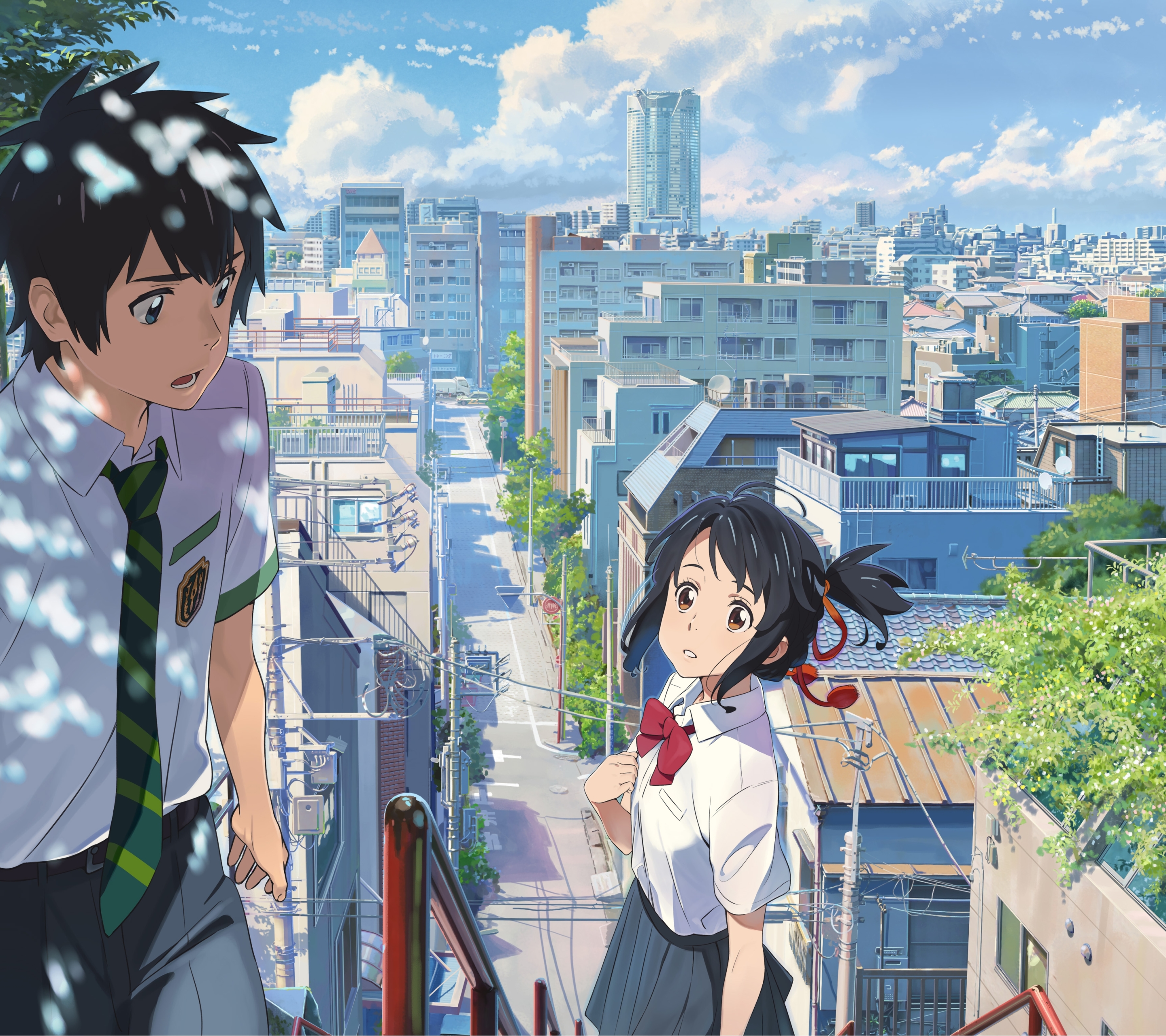 Handy-Wallpaper Animes, Your Name Gestern Heute Und Für Immer, Kimi No Na Wa, Mitsuha Miyamizu, Taki Tachibana kostenlos herunterladen.