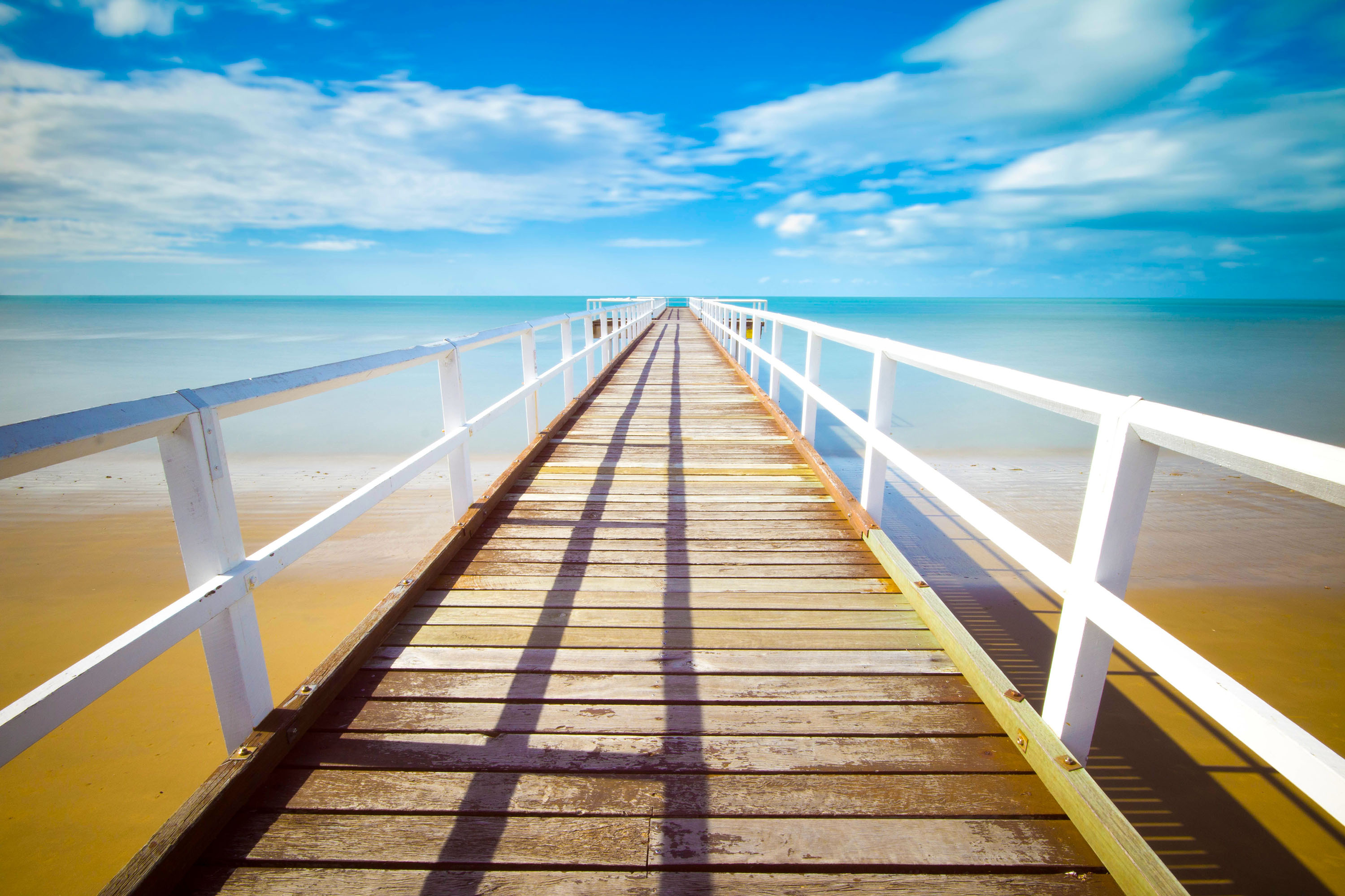 Free download wallpaper Beach, Pier, Man Made on your PC desktop