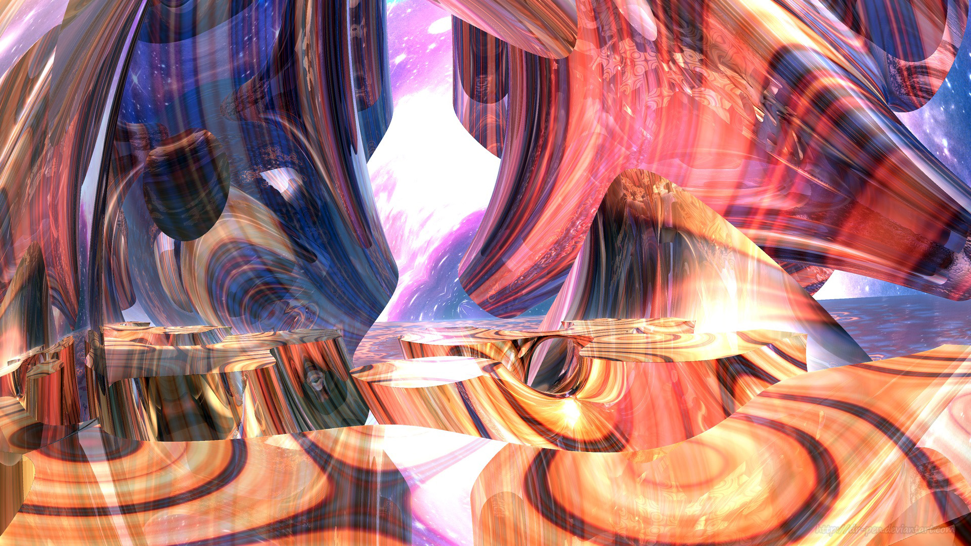 Free download wallpaper Abstract, Pink, 3D, Fractal, Space, Cgi, Mandelbulb 3D on your PC desktop
