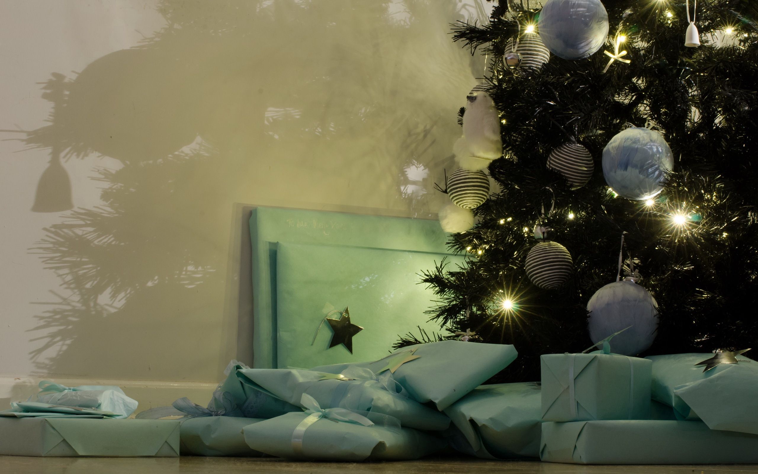 holidays, new year, holiday, fir, christmas tree, presents, gifts HD wallpaper