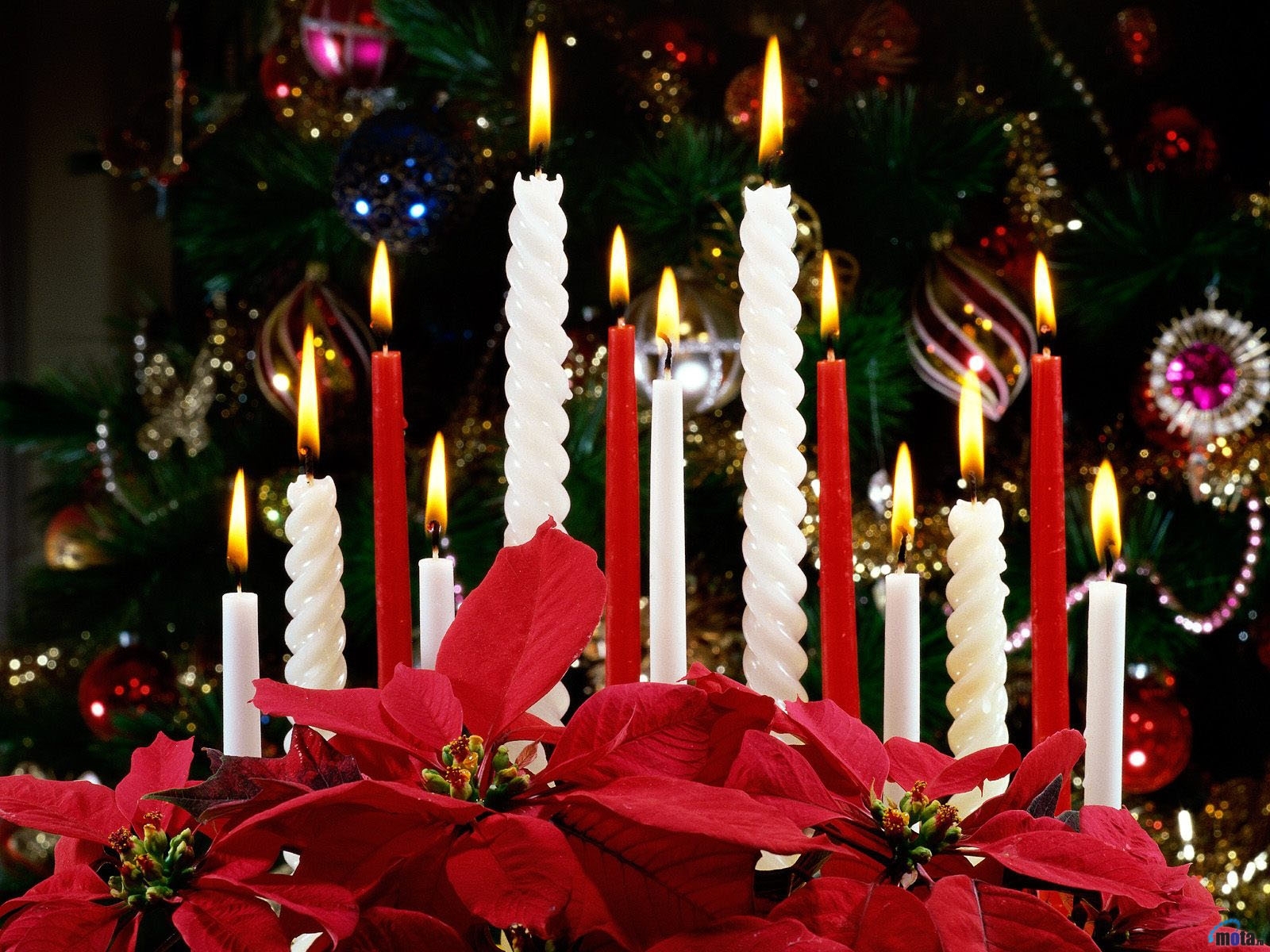 Скачать обои бесплатно Свечи, Праздники, Рождество (Christmas Xmas), Новый Год (New Year) картинка на рабочий стол ПК