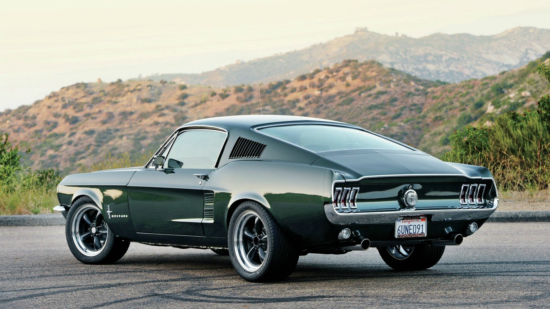 vehicles, ford mustang fastback, car, fastback, ford mustang, ford, green car, muscle car