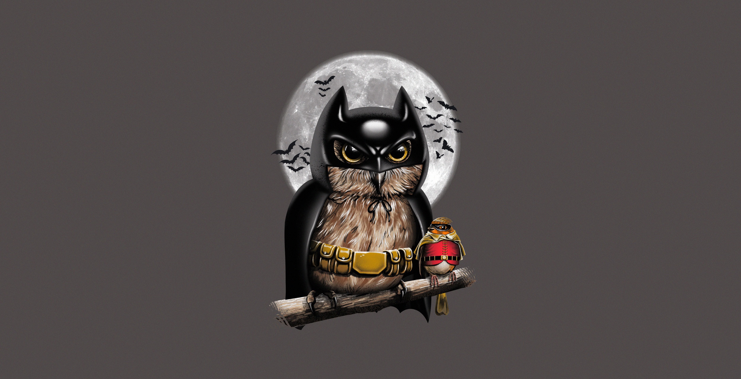 Download mobile wallpaper Batman, Owl, Moon, Bird, Comics, Robin (Dc Comics) for free.