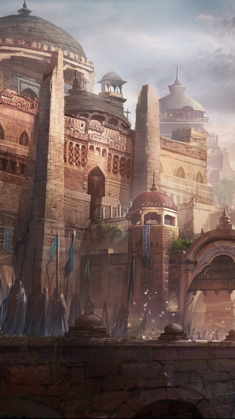 Download mobile wallpaper Fantasy, City, Soldier, Castle for free.